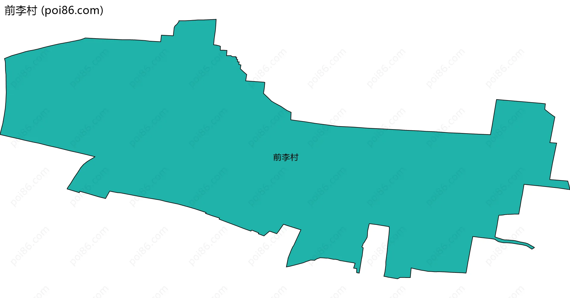 前李村边界地图