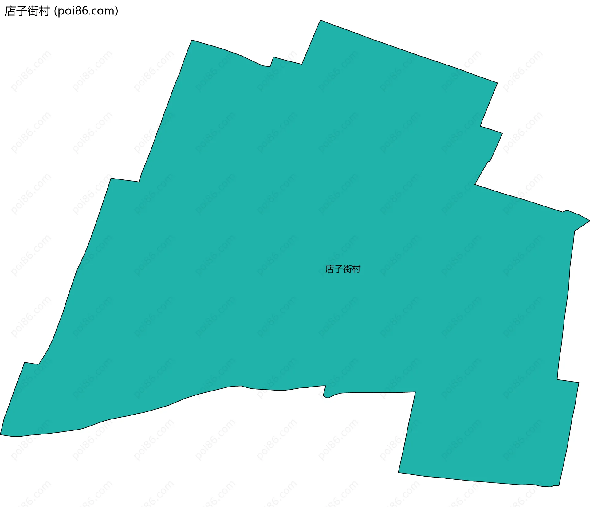 店子街村边界地图