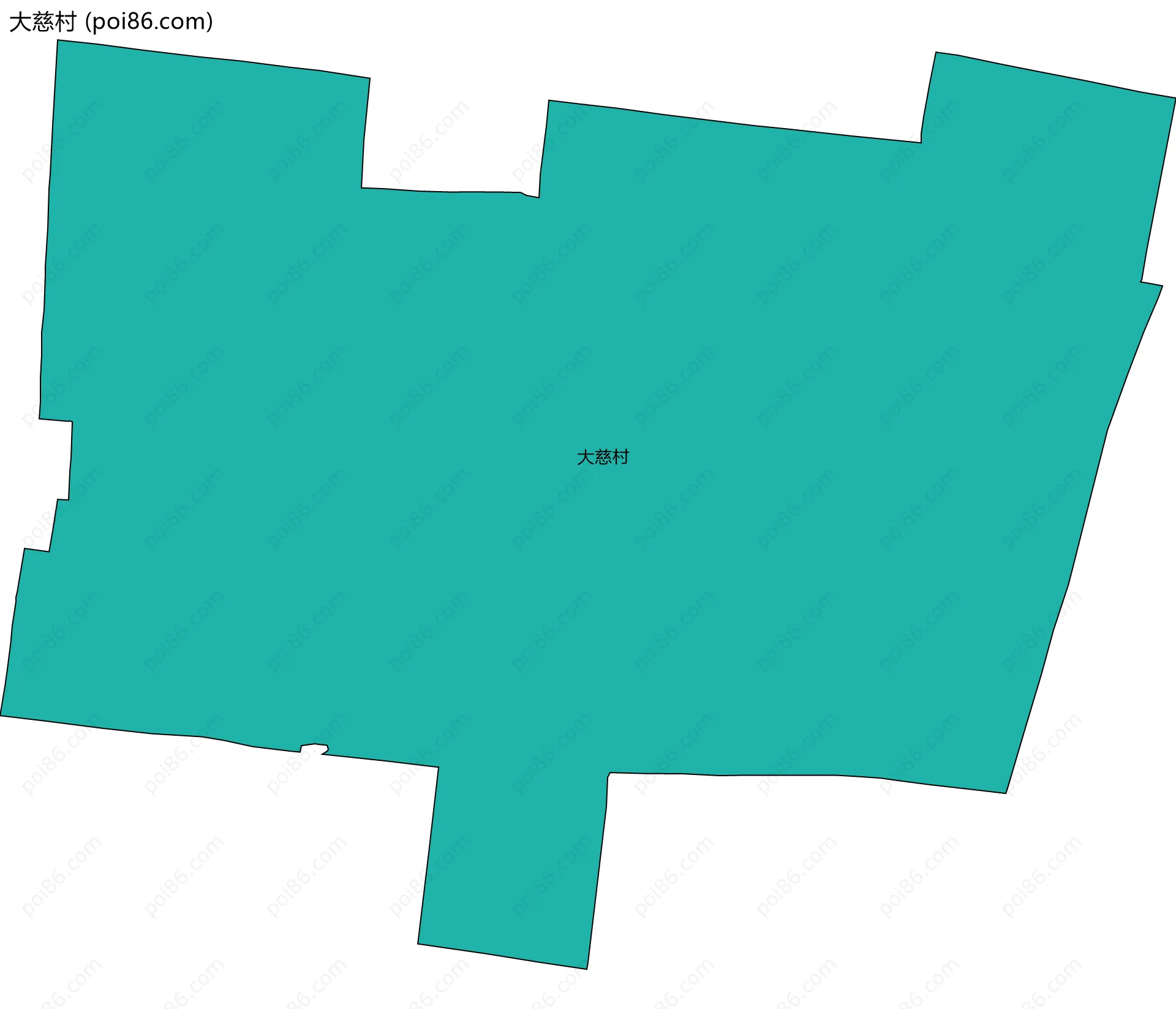 大慈村边界地图