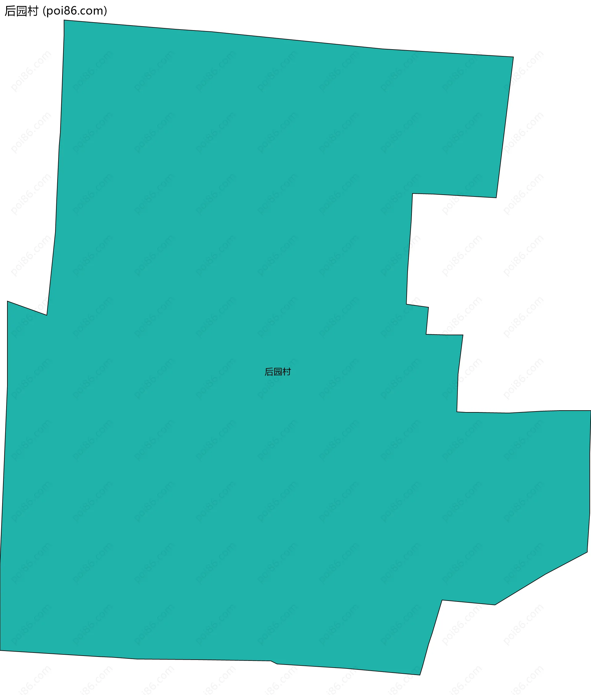 后园村边界地图