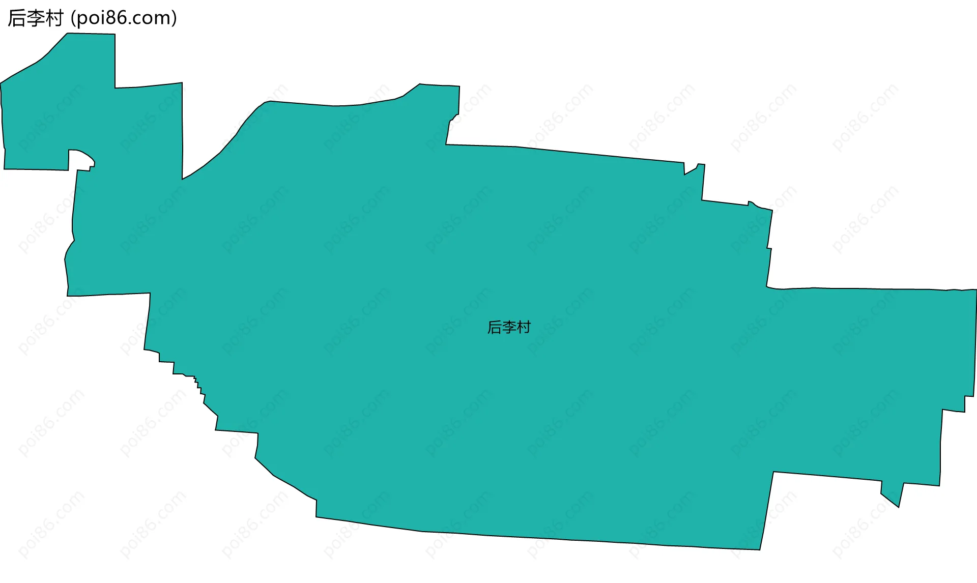 后李村边界地图