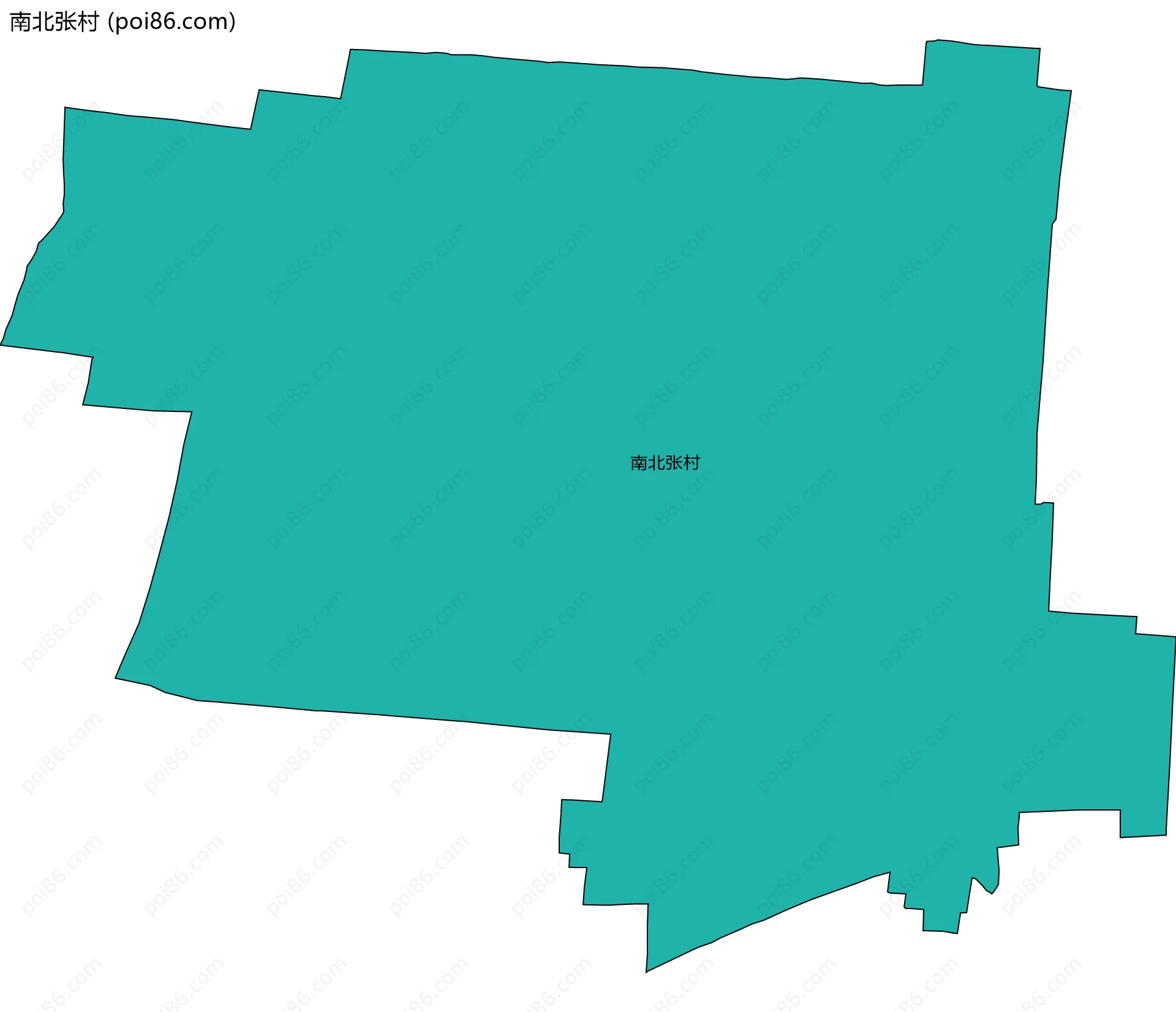 南北张村边界地图