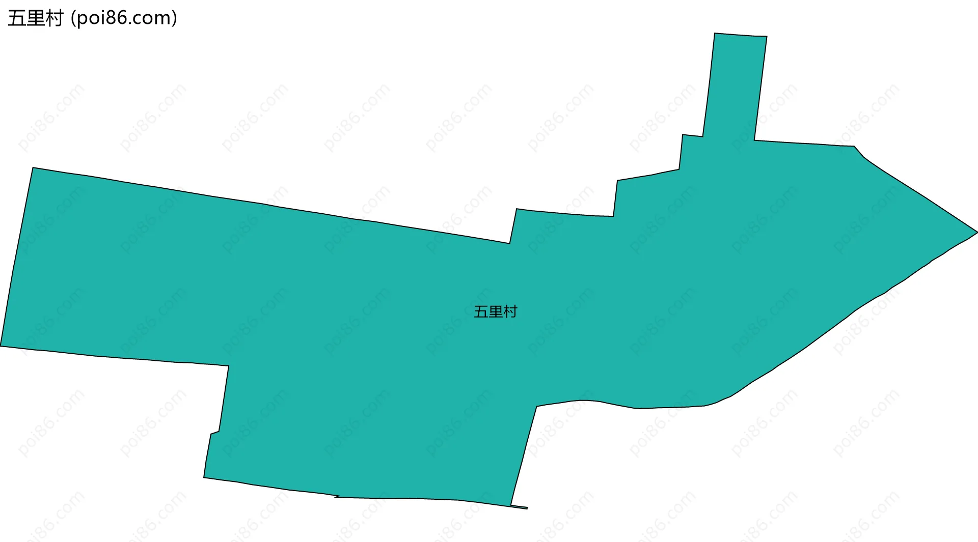 五里村边界地图