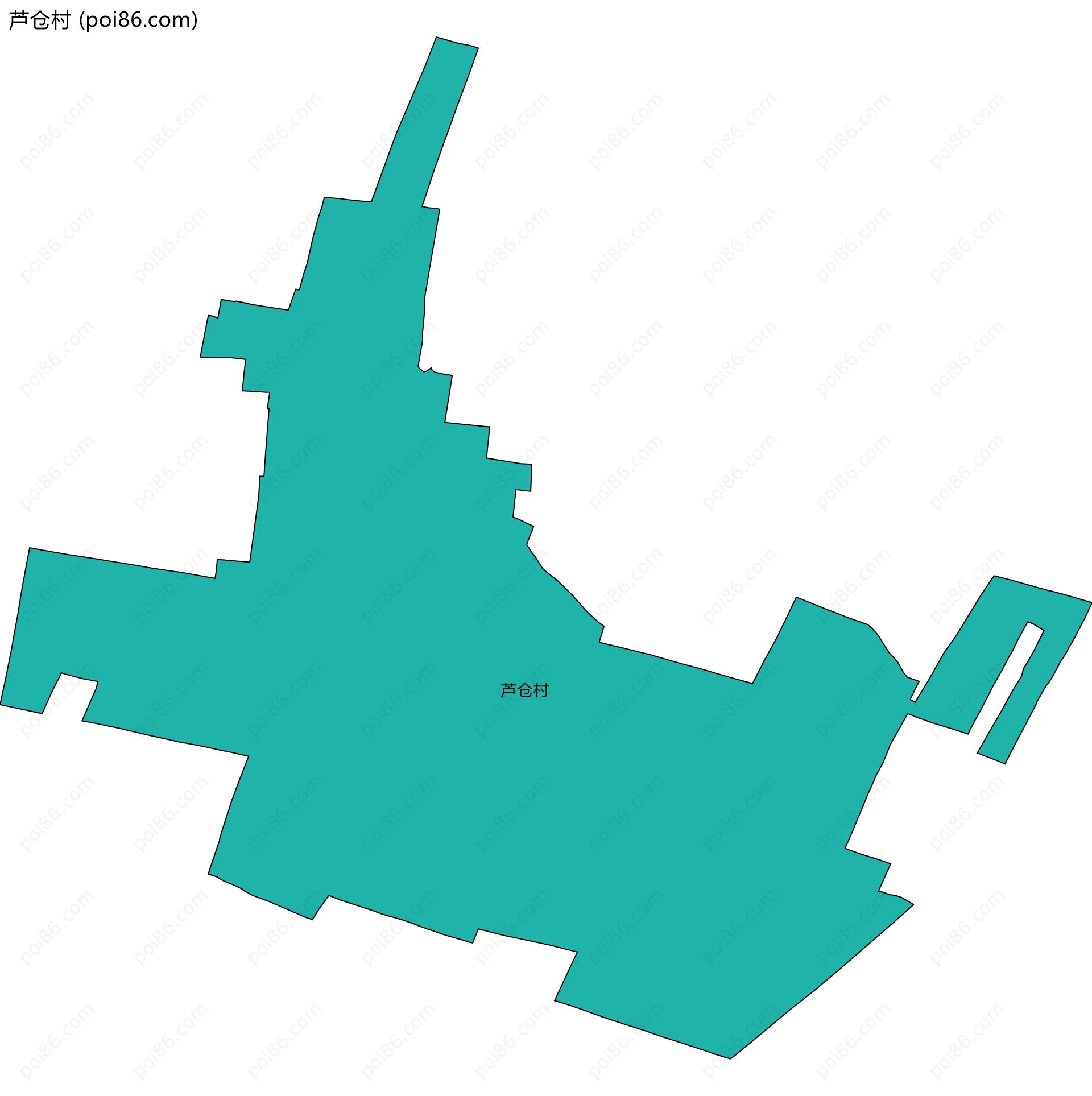 芦仓村边界地图