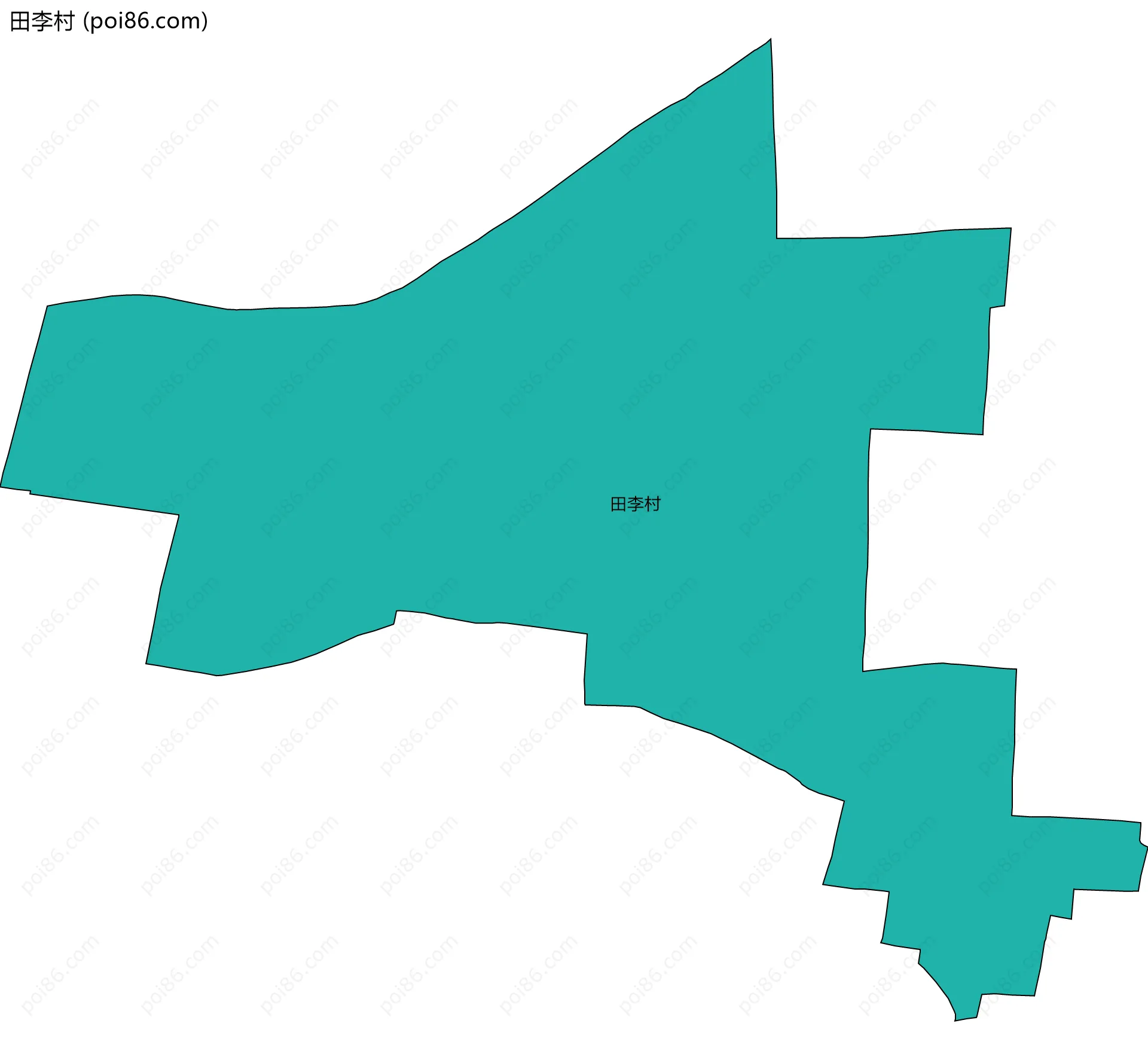 田李村边界地图