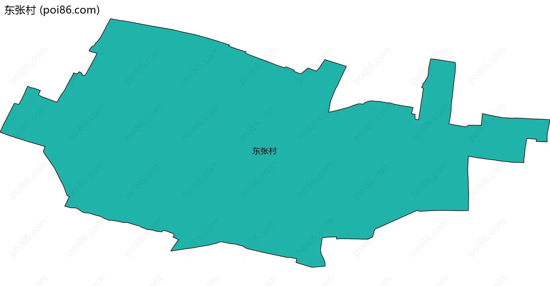 东张村边界地图