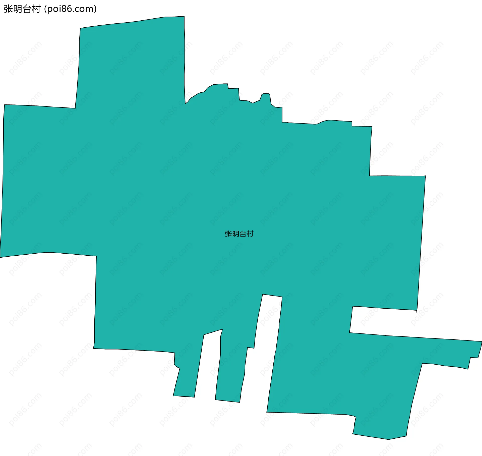 张明台村边界地图