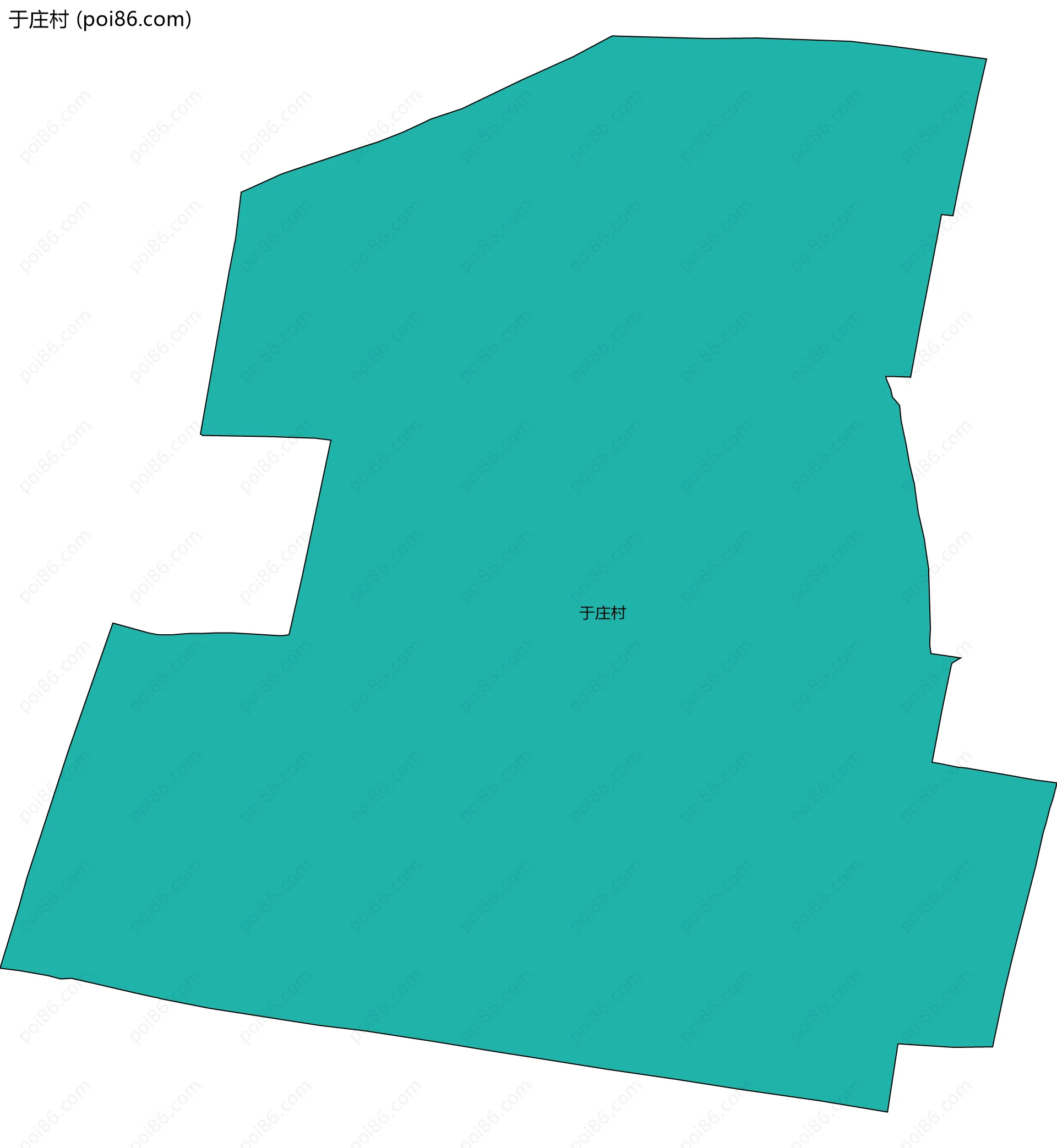 于庄村边界地图