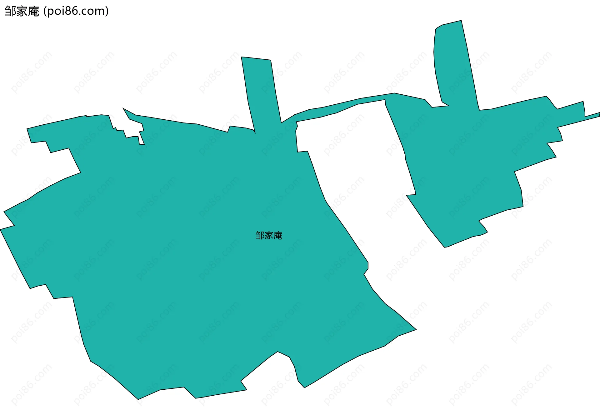 邹家庵边界地图