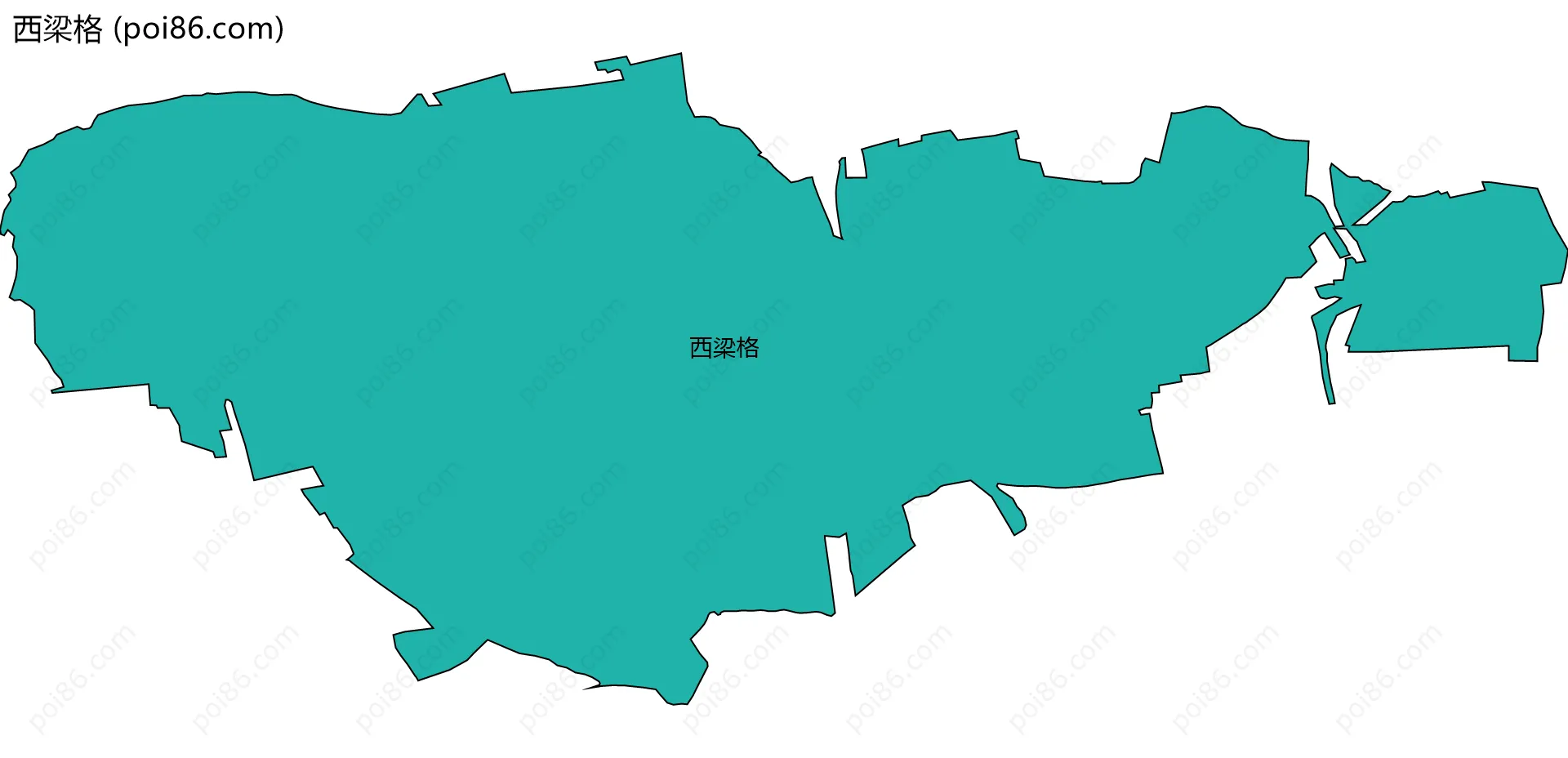 西梁格边界地图