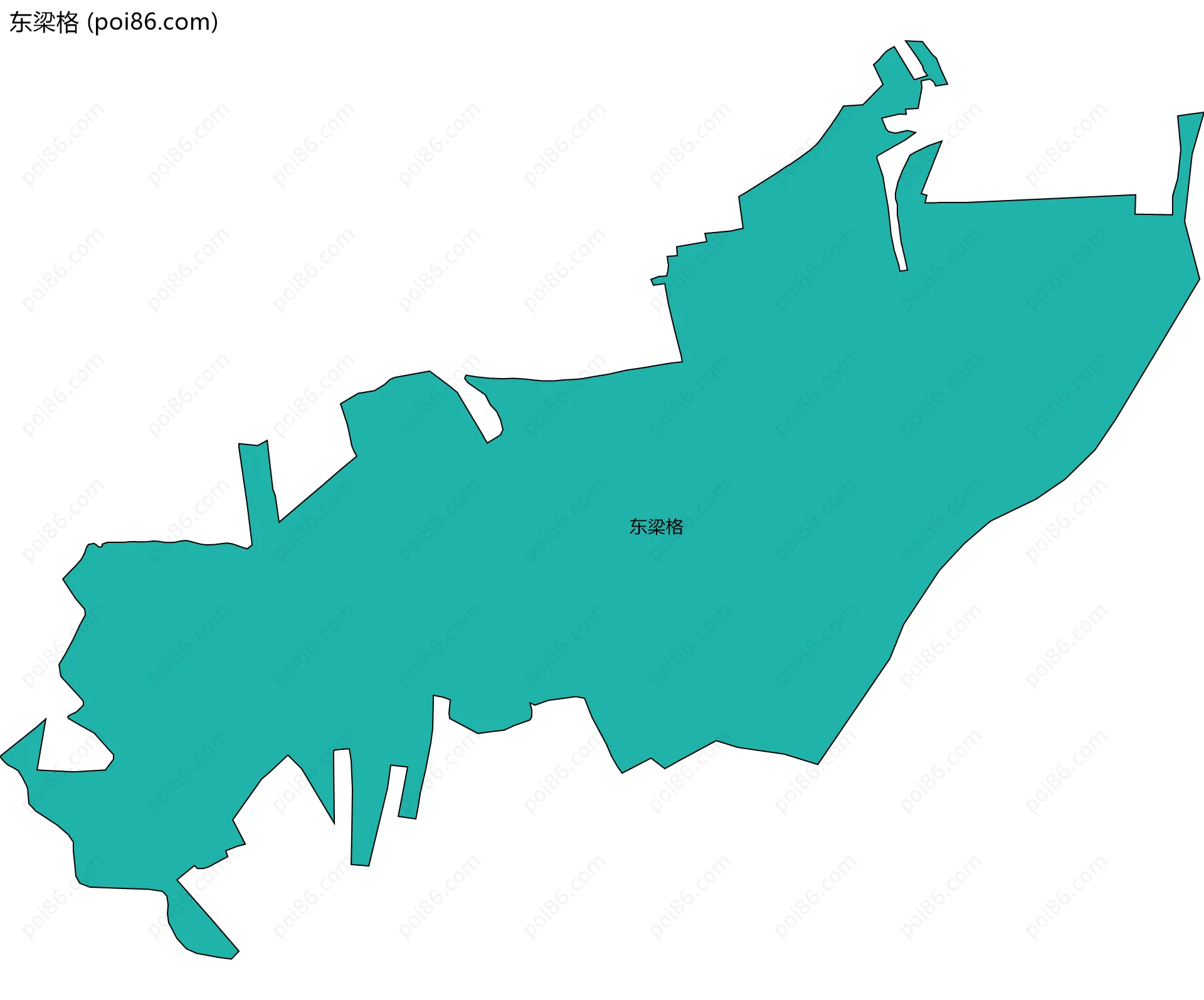 东梁格边界地图