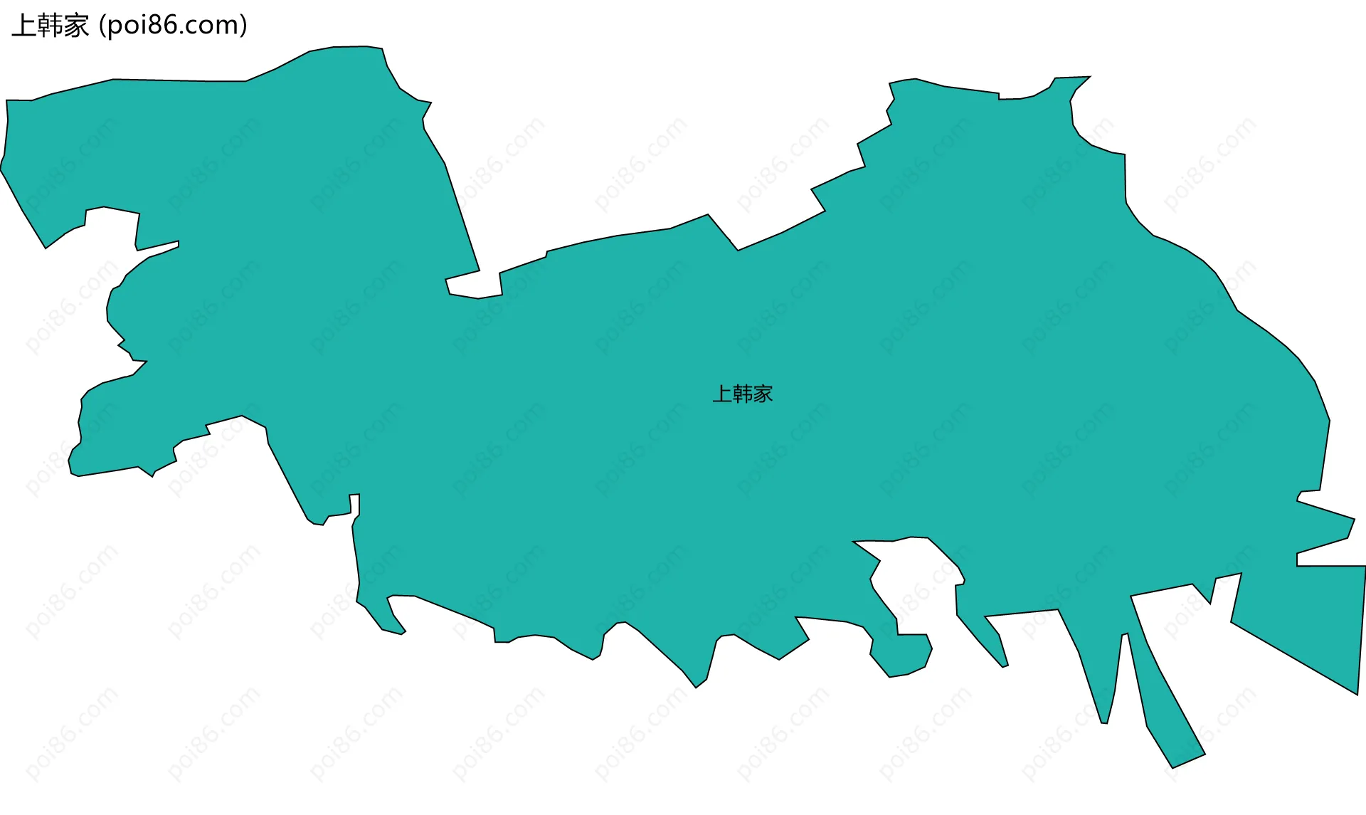 上韩家边界地图