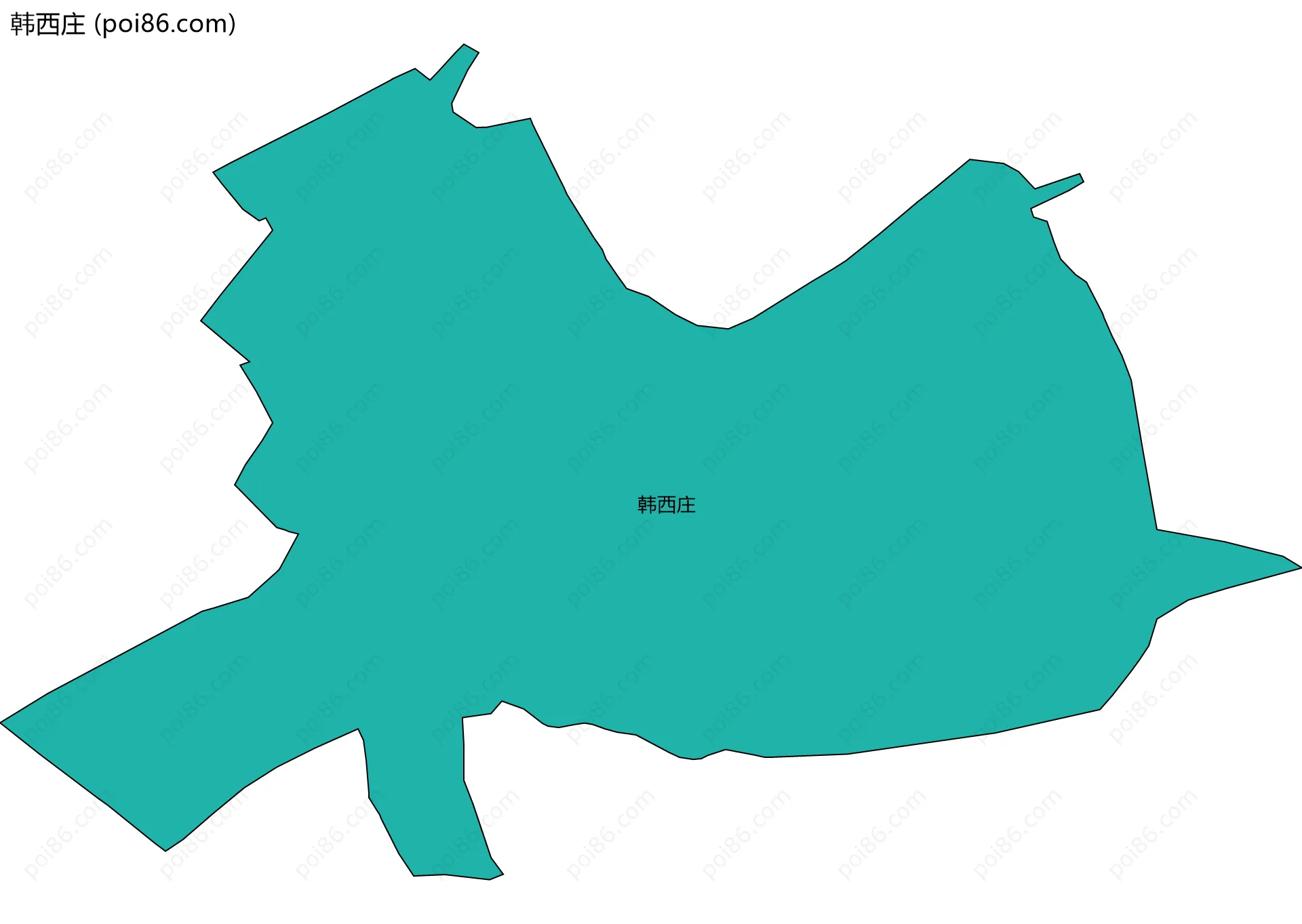 韩西庄边界地图