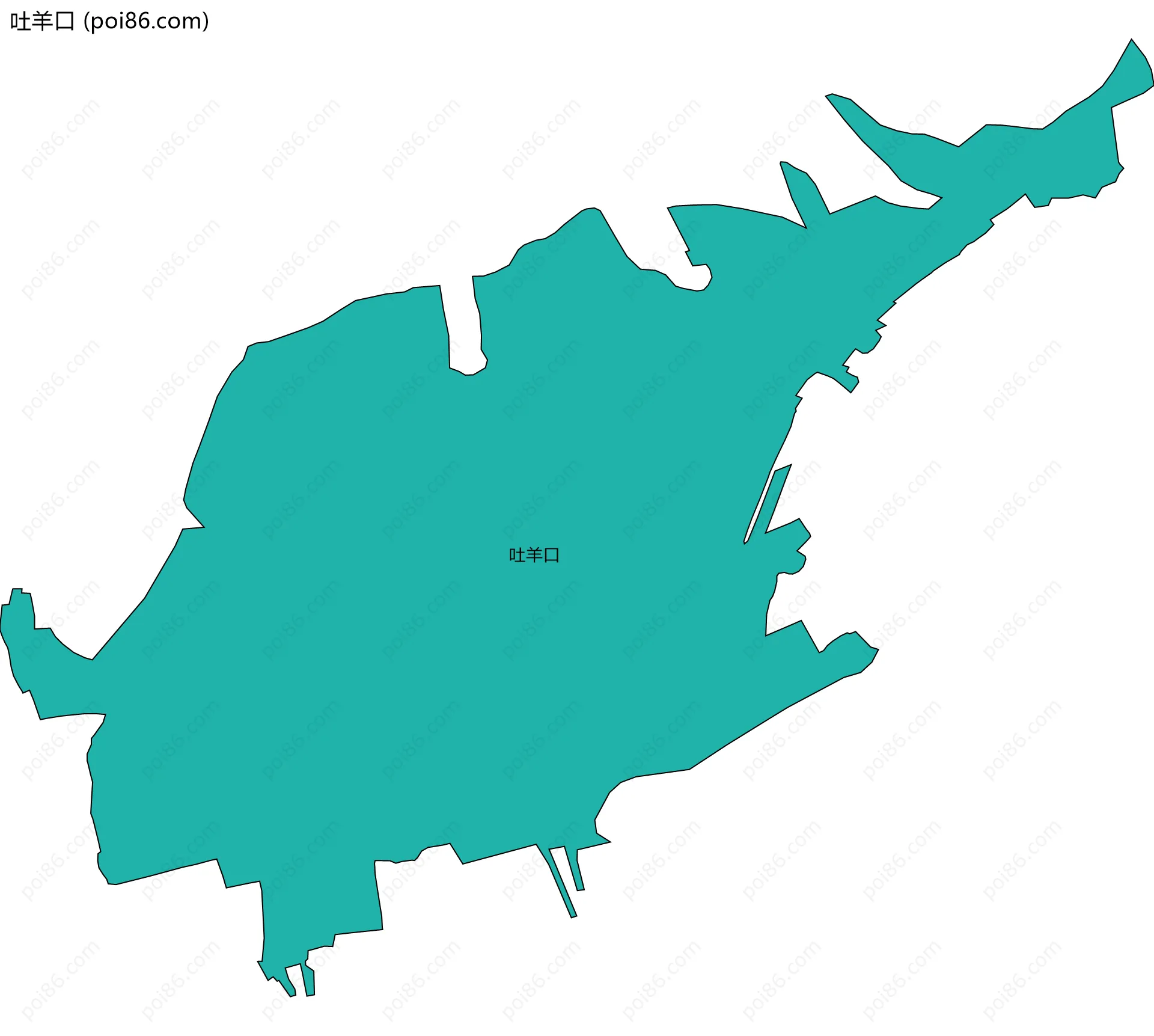 吐羊口边界地图