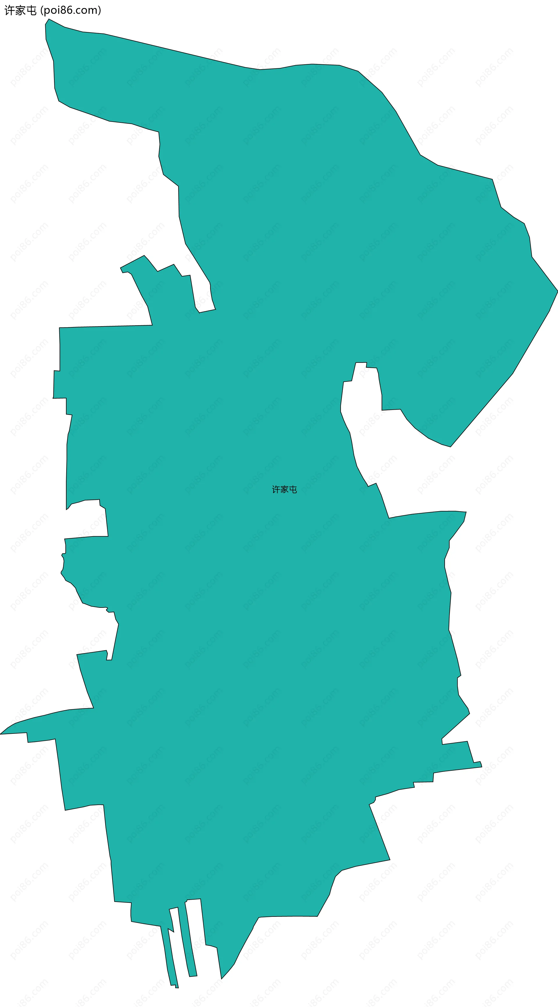 许家屯边界地图