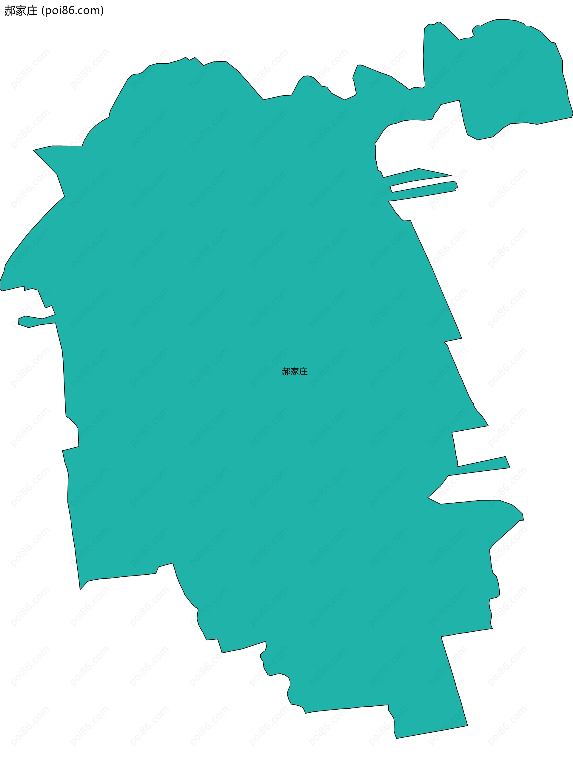 郝家庄边界地图