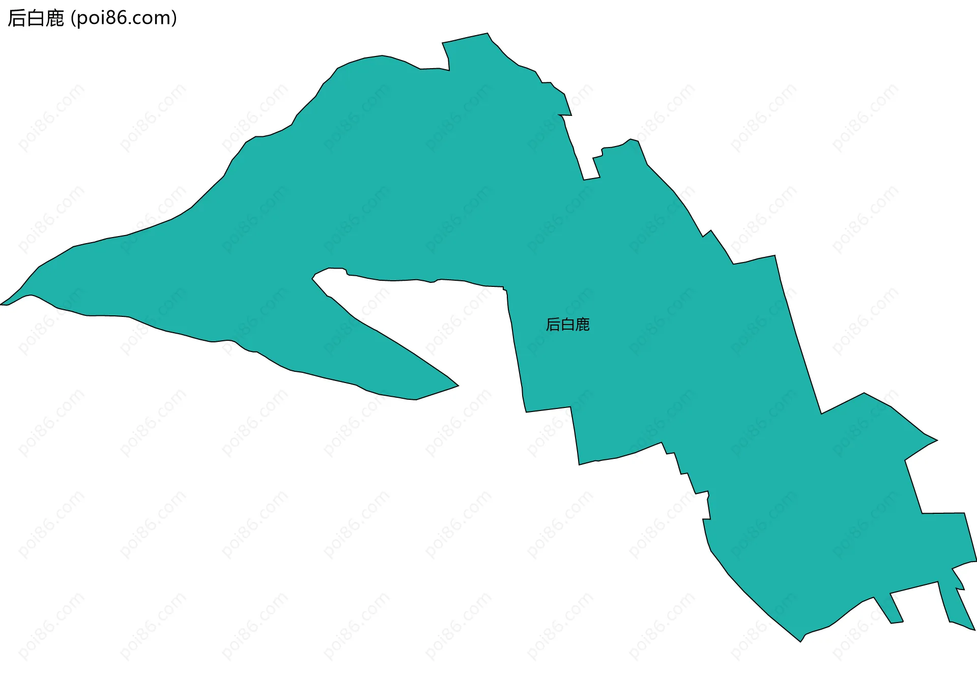 后白鹿边界地图