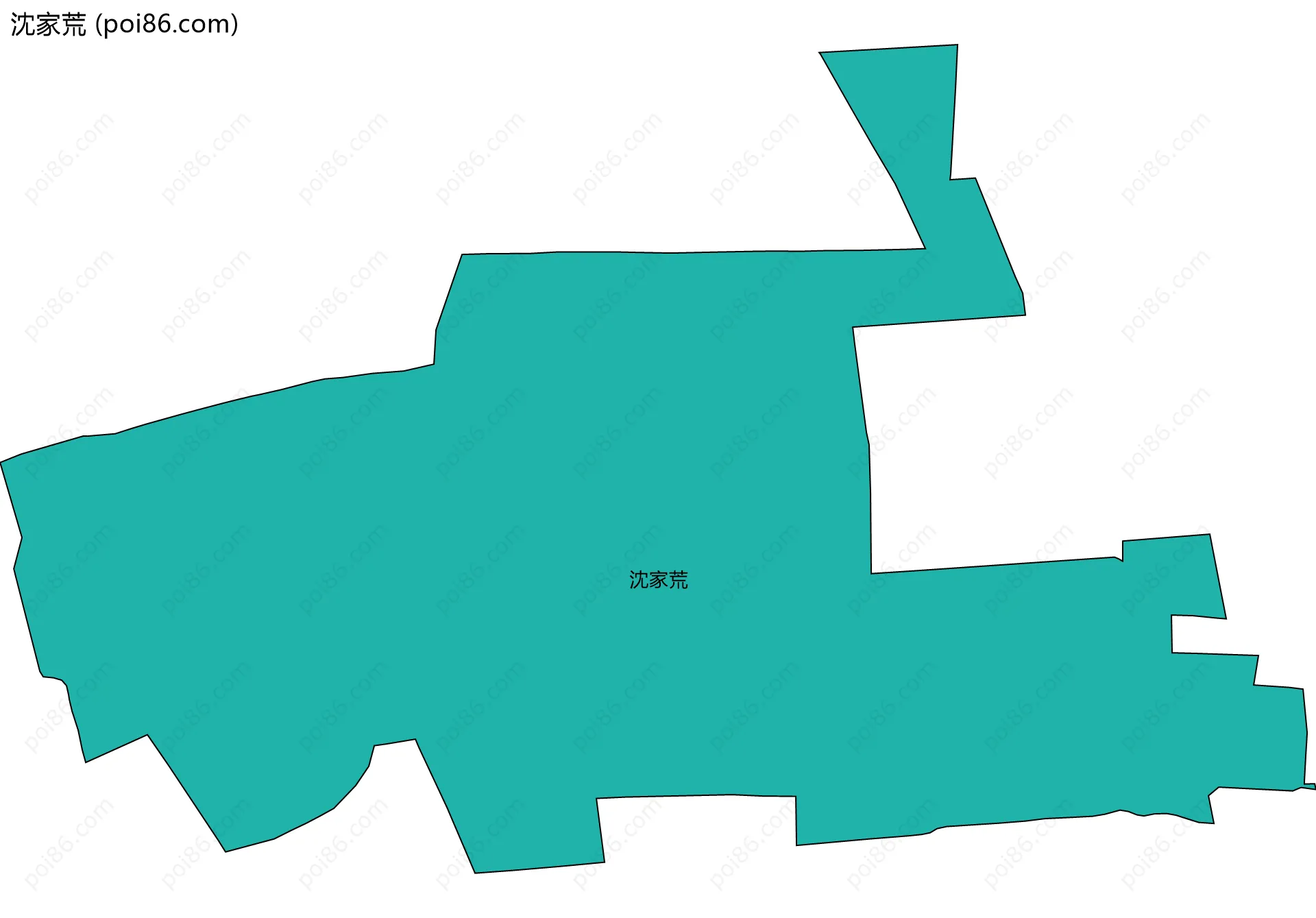 沈家荒边界地图