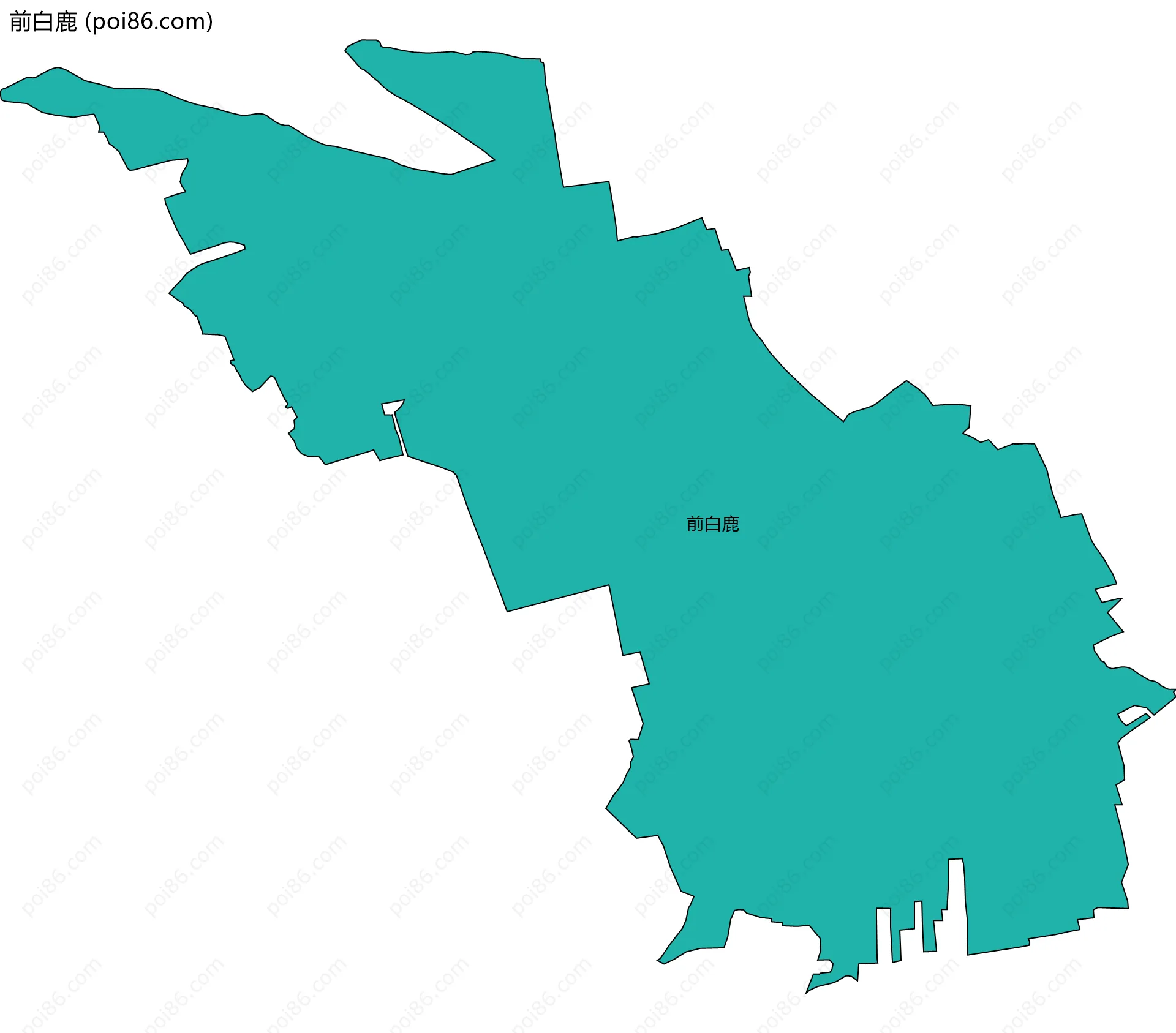前白鹿边界地图