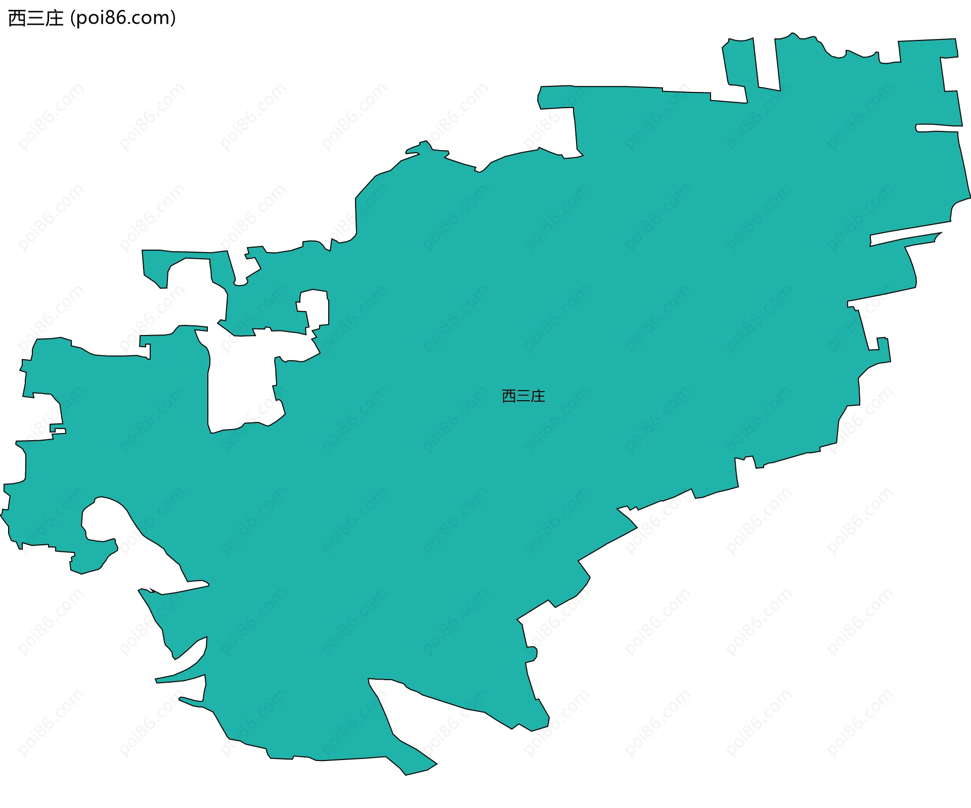西三庄边界地图