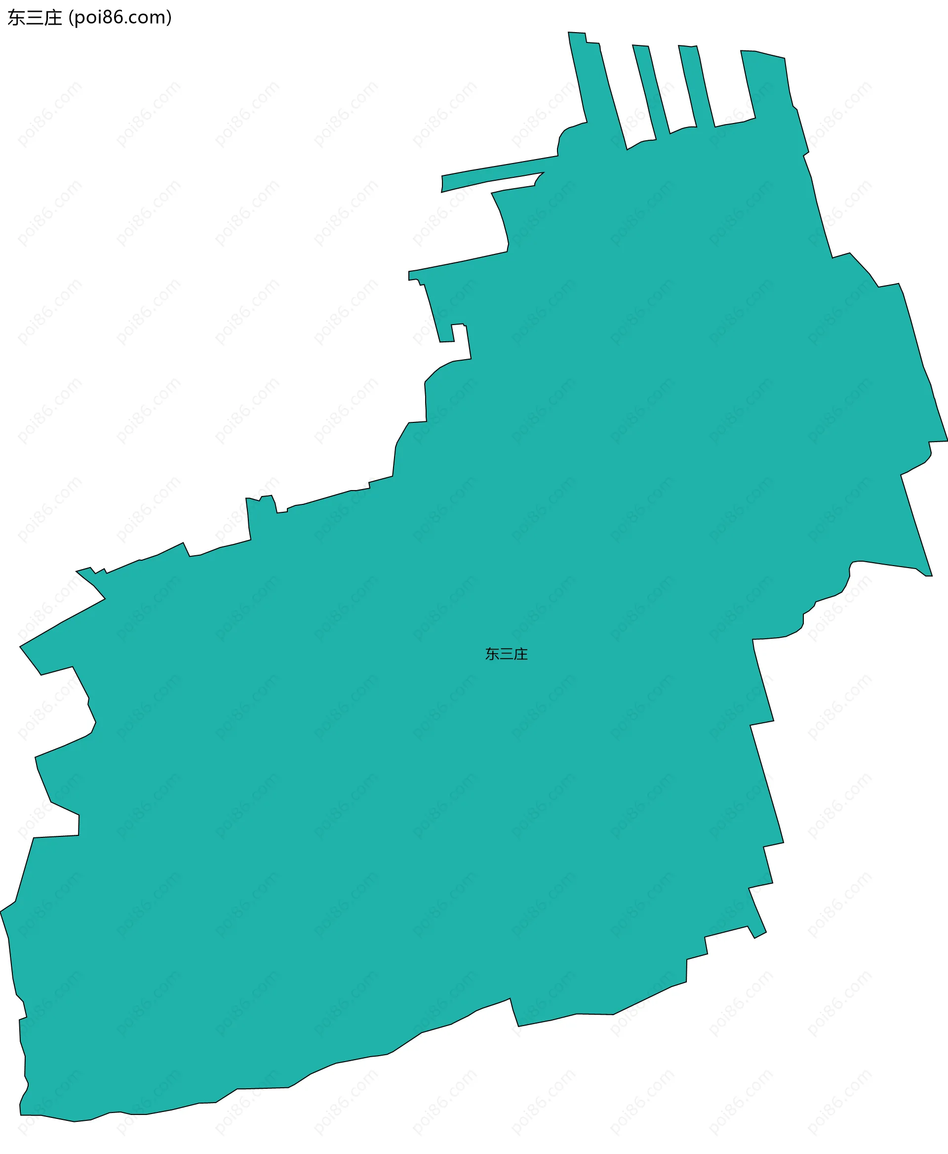 东三庄边界地图