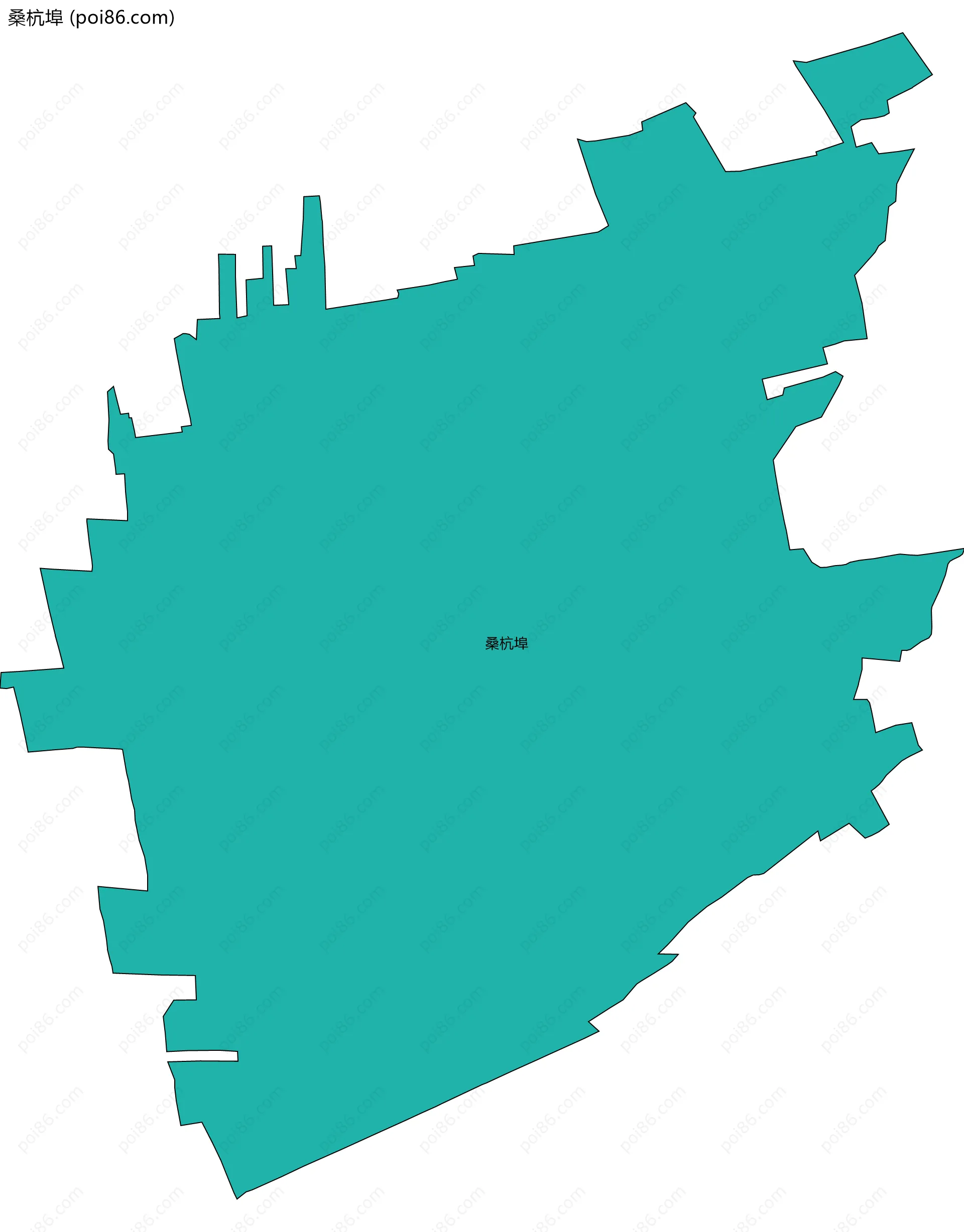 桑杭埠边界地图