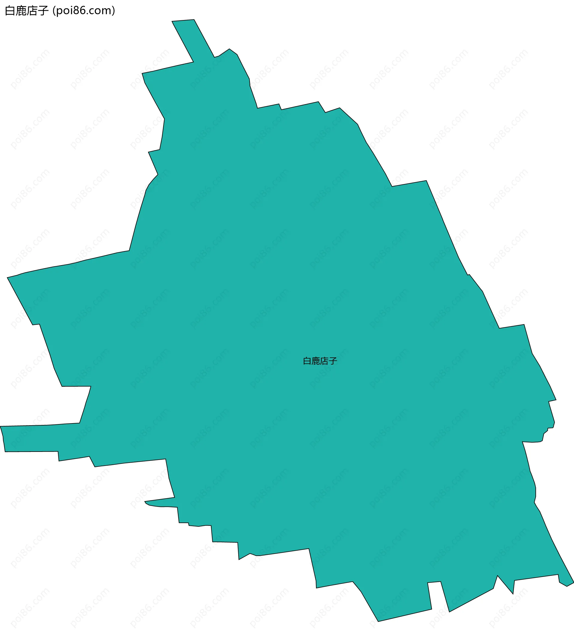 白鹿店子边界地图