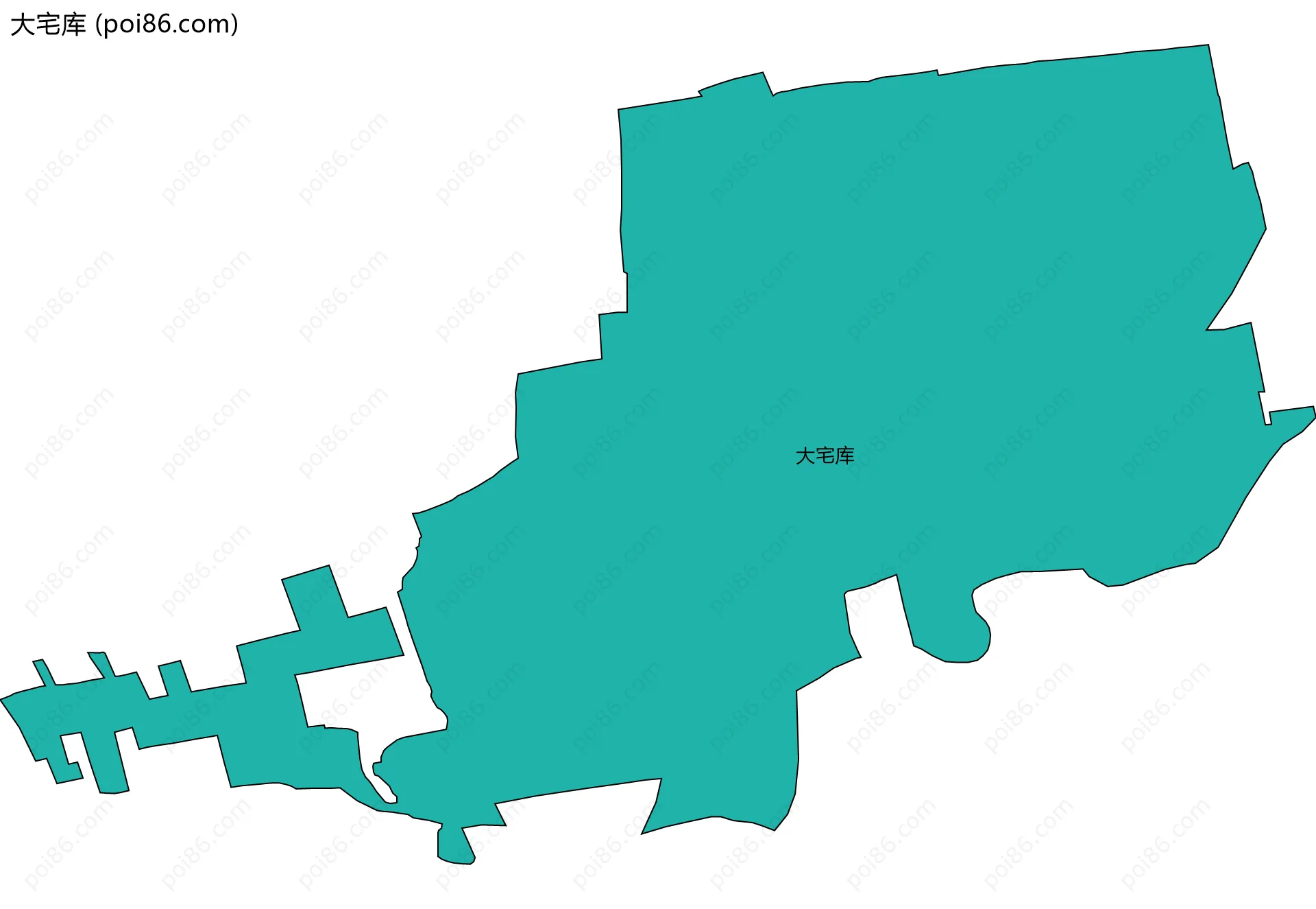 大宅库边界地图