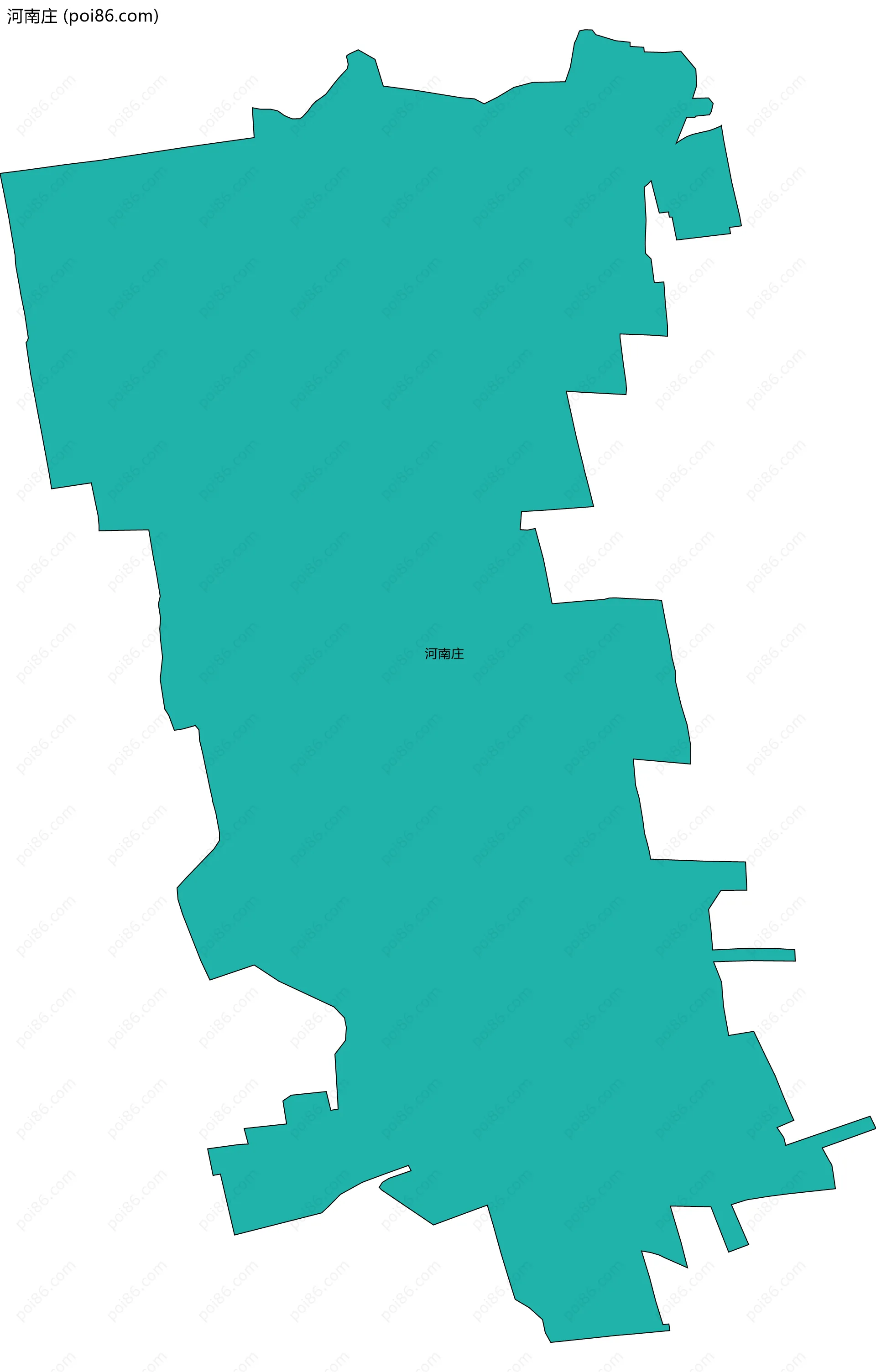 河南庄边界地图