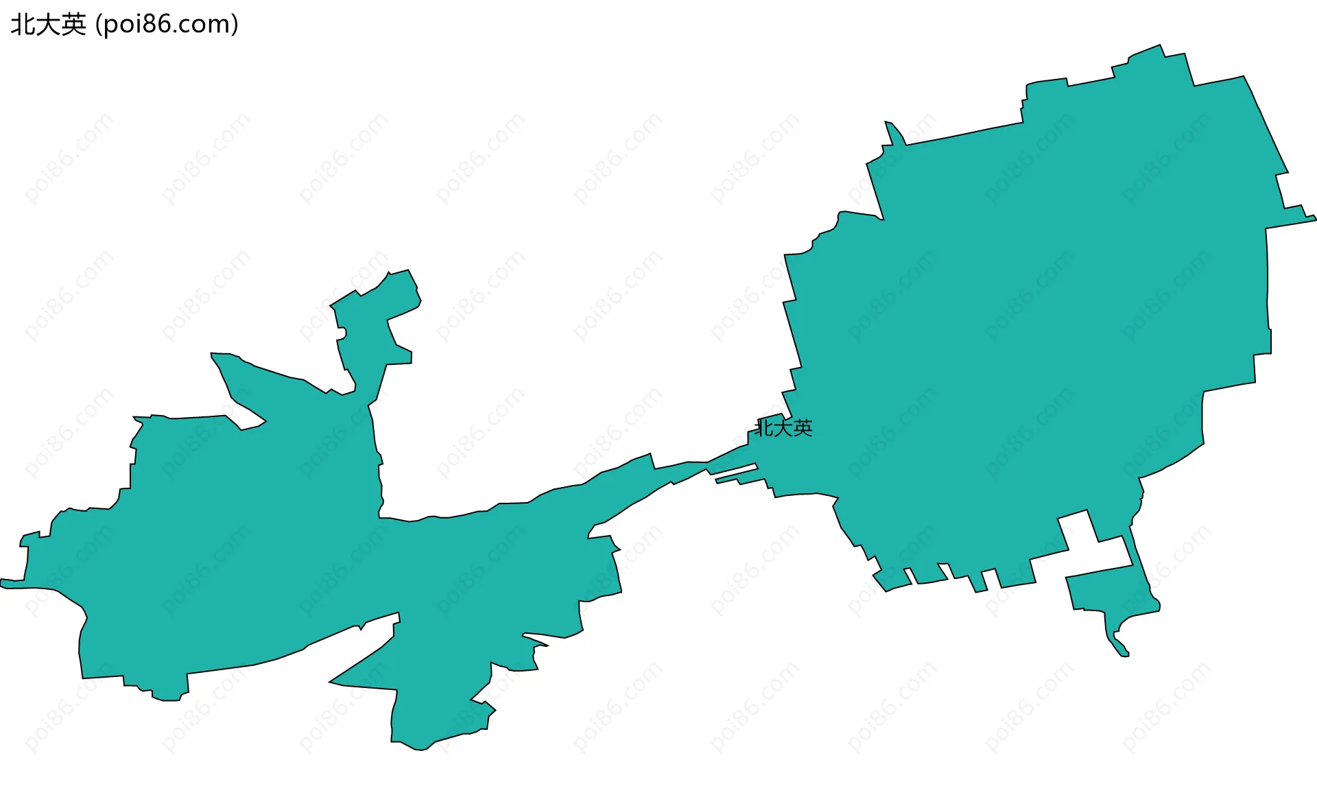 北大英边界地图