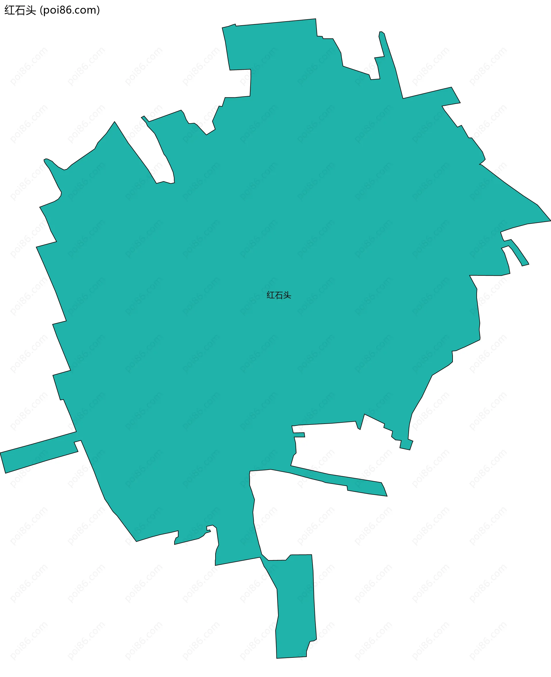 红石头边界地图