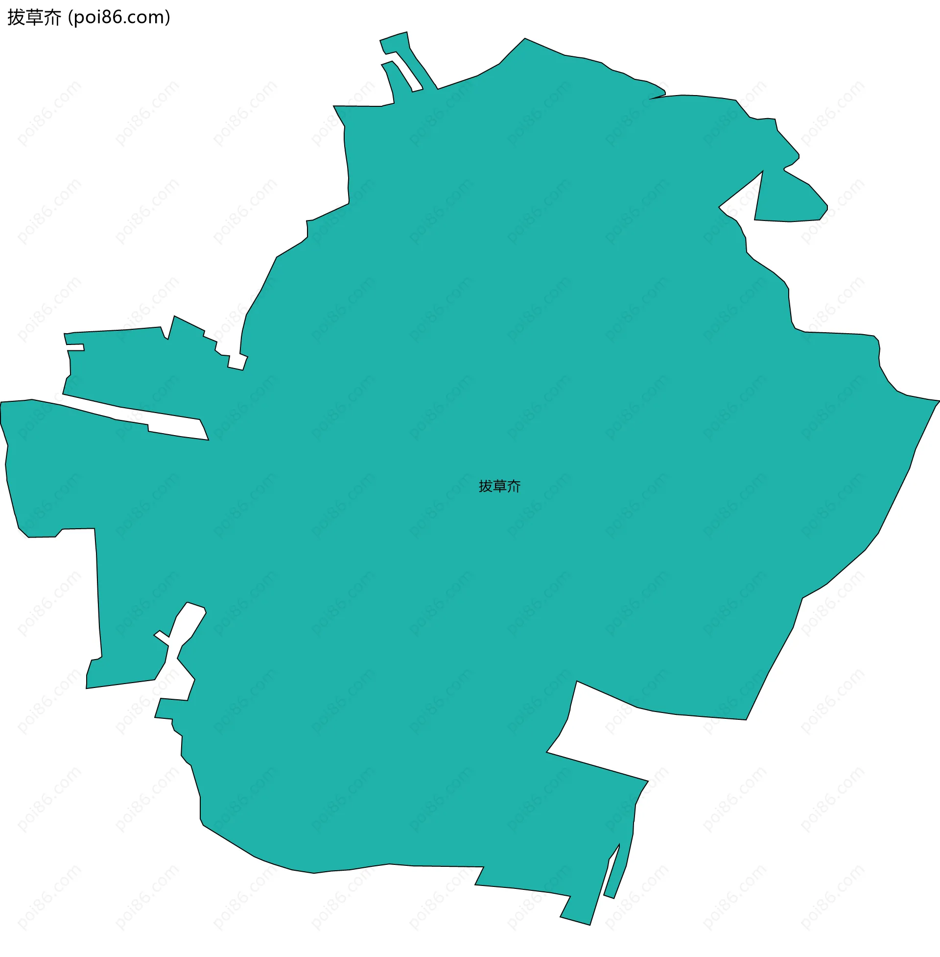 拔草夼边界地图