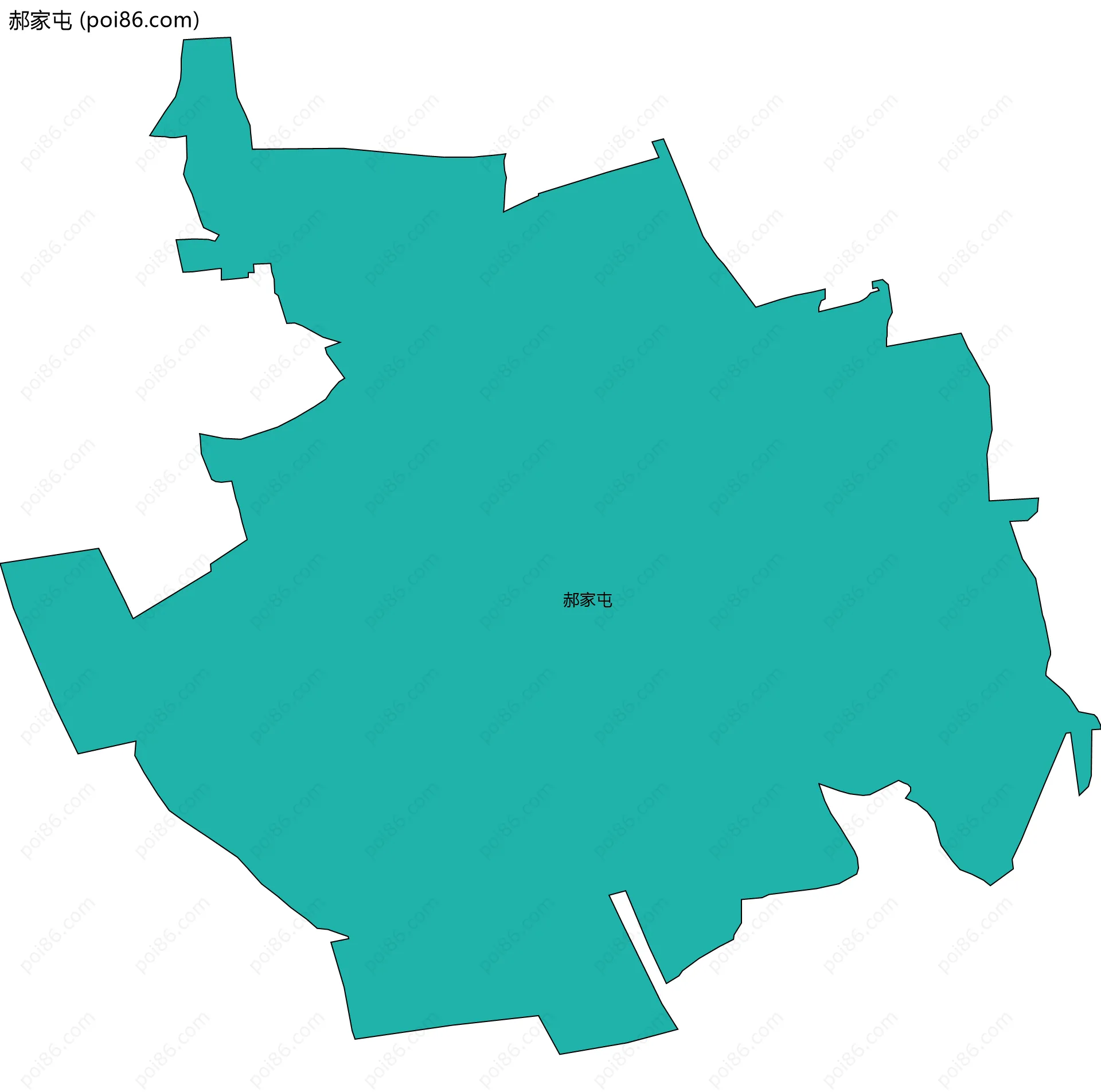 郝家屯边界地图