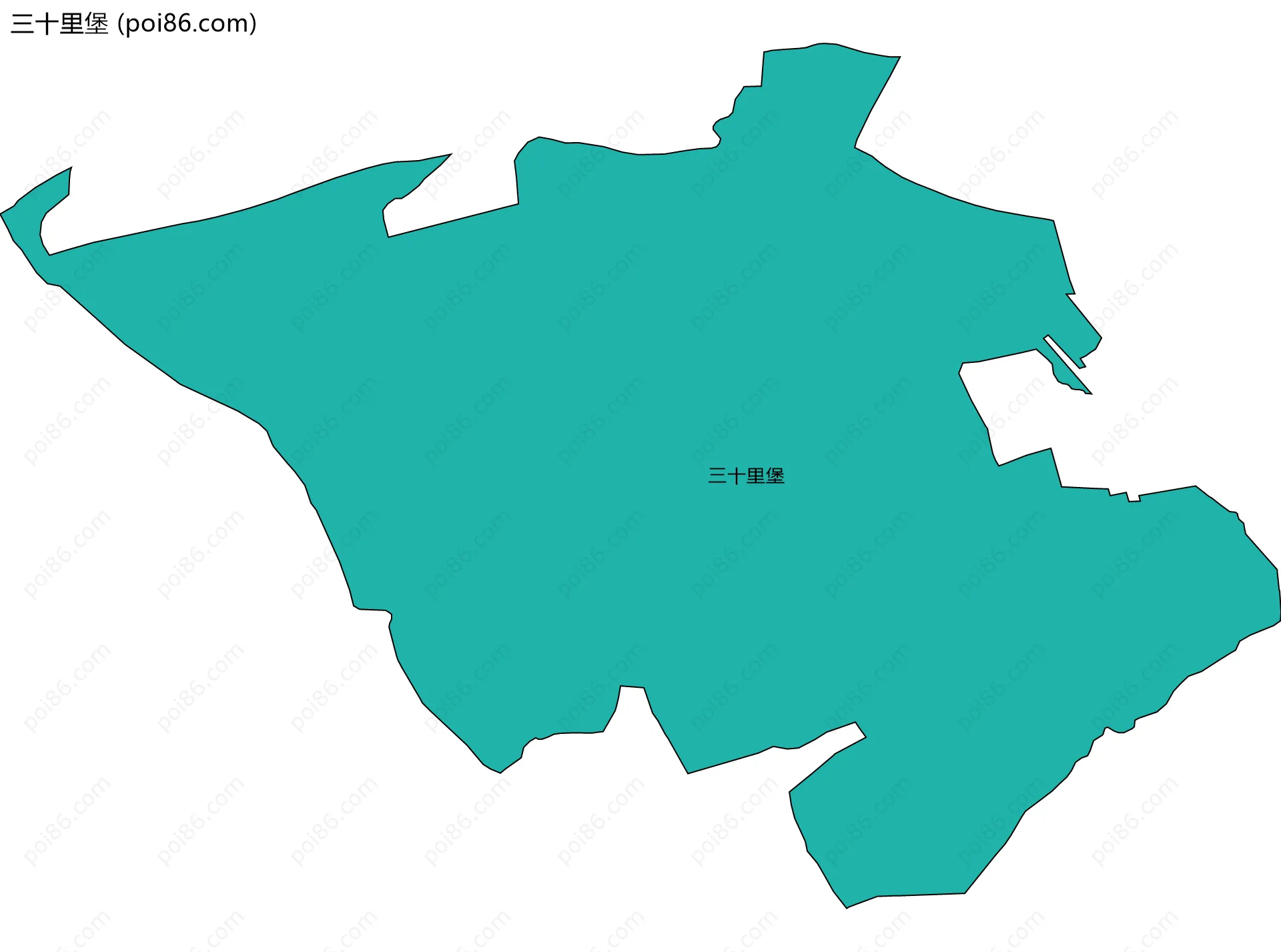 三十里堡边界地图