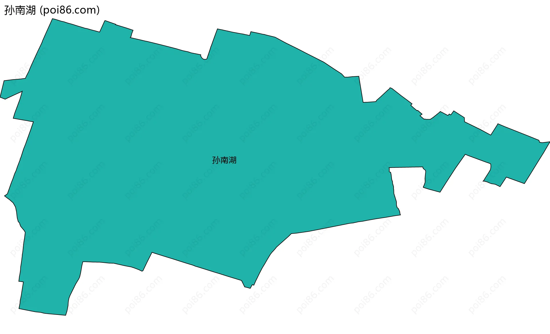 孙南湖边界地图