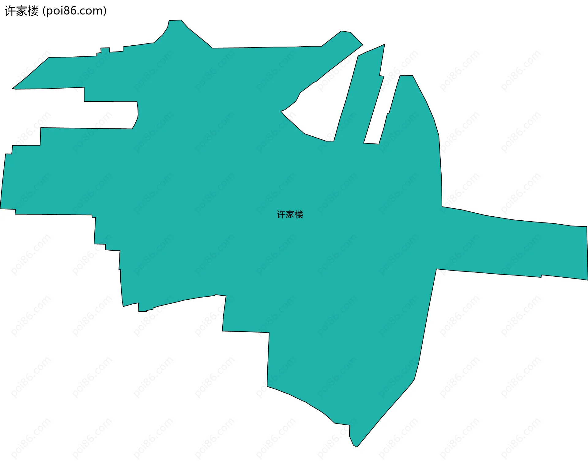 许家楼边界地图