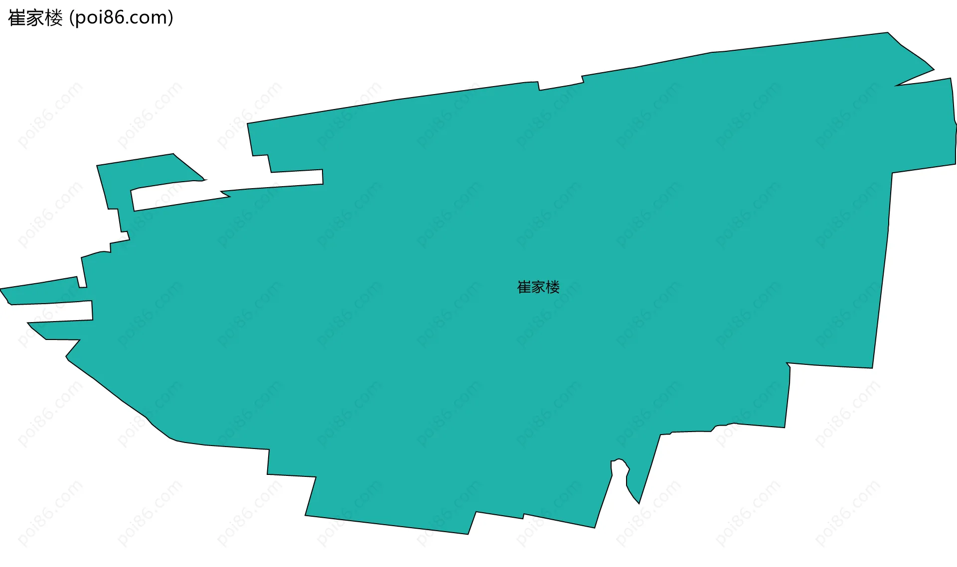 崔家楼边界地图