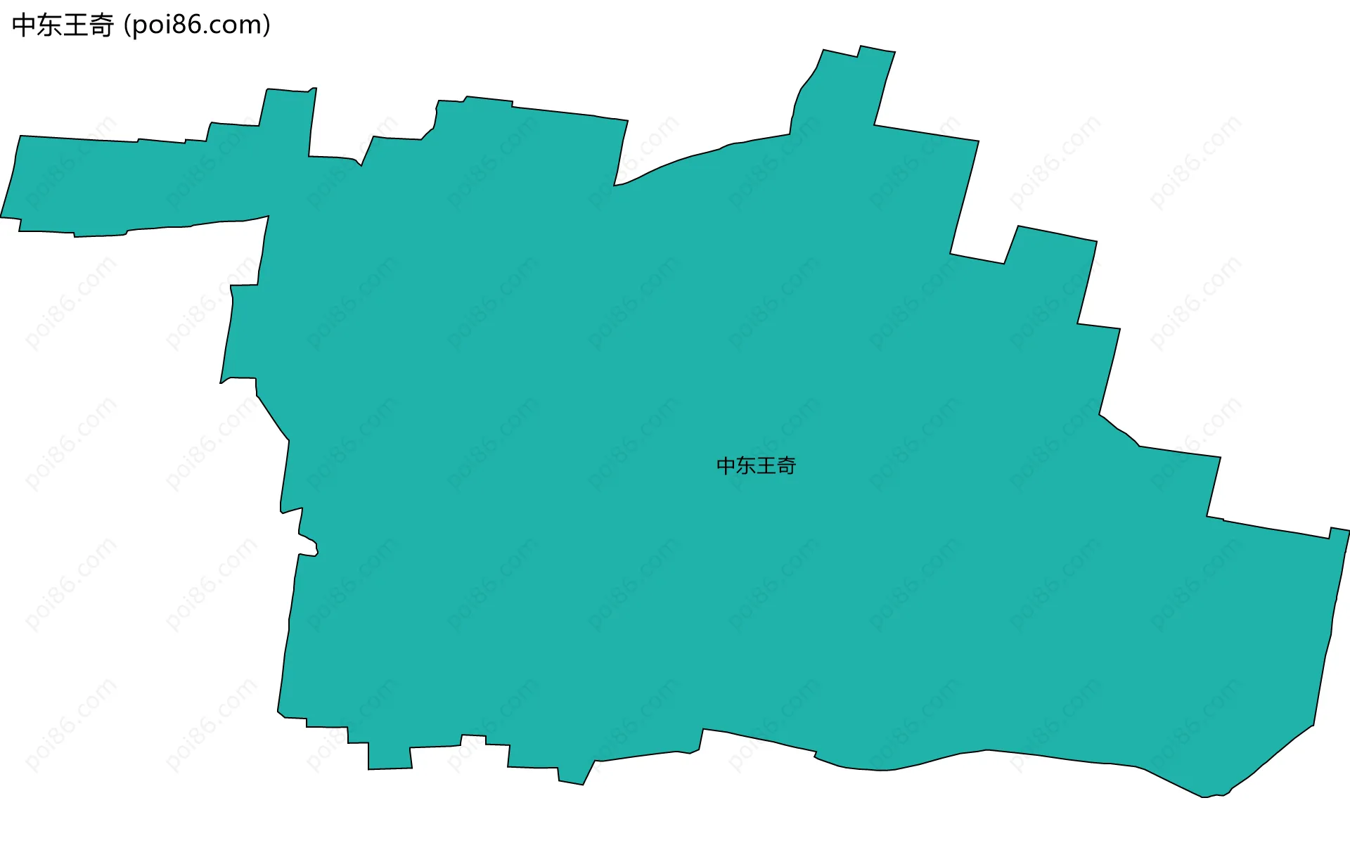 中东王奇边界地图