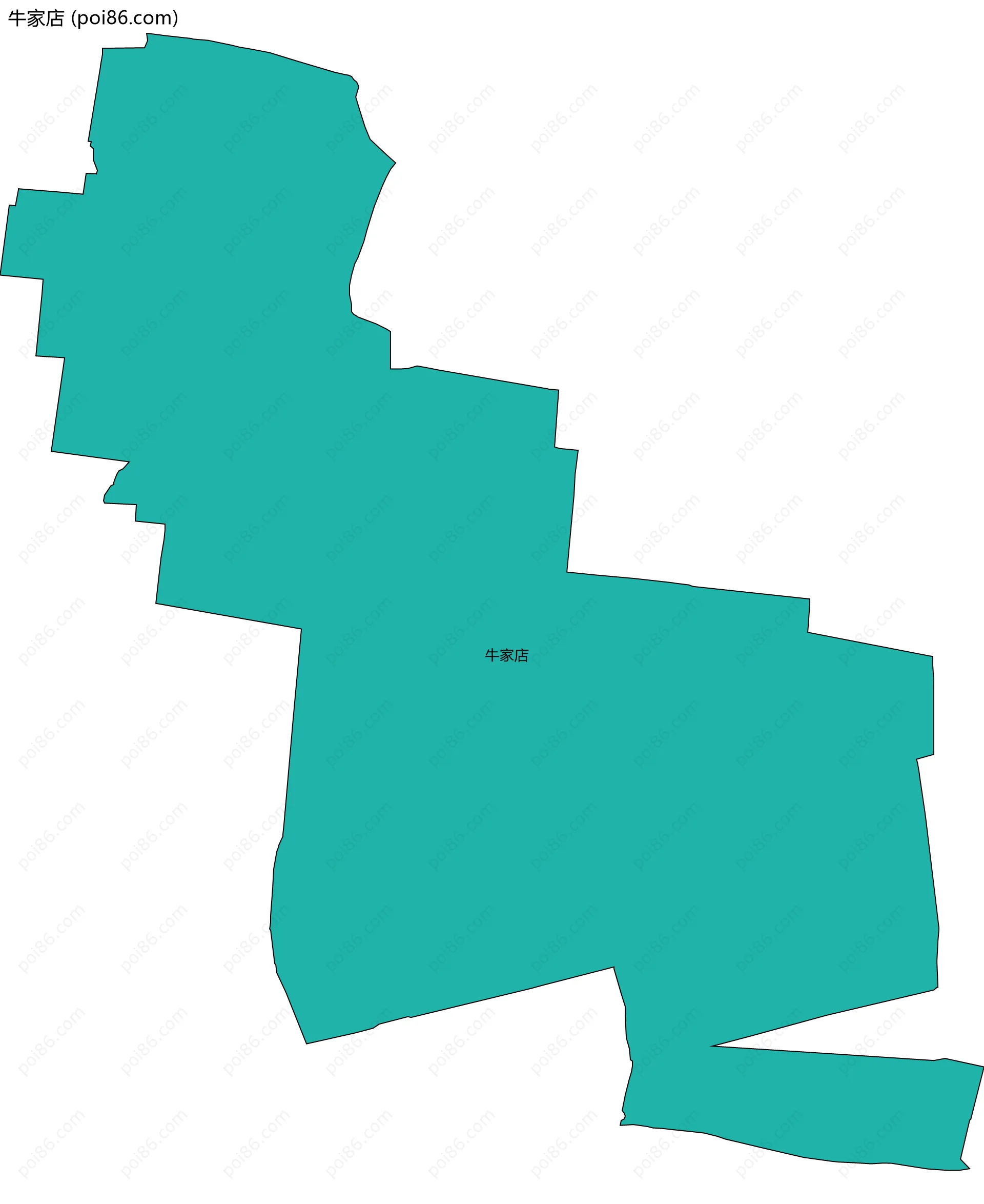 牛家店边界地图
