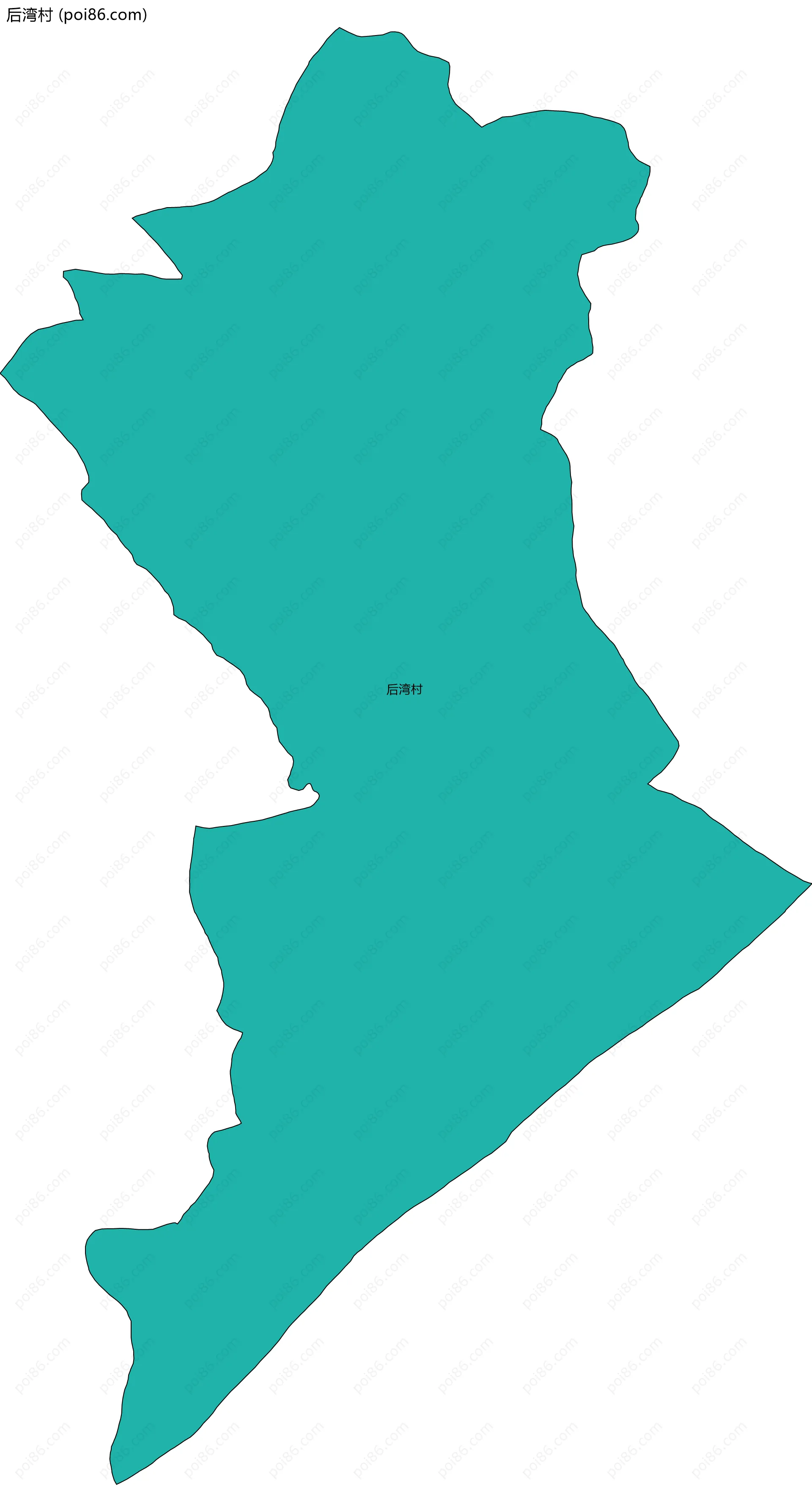 后湾村边界地图