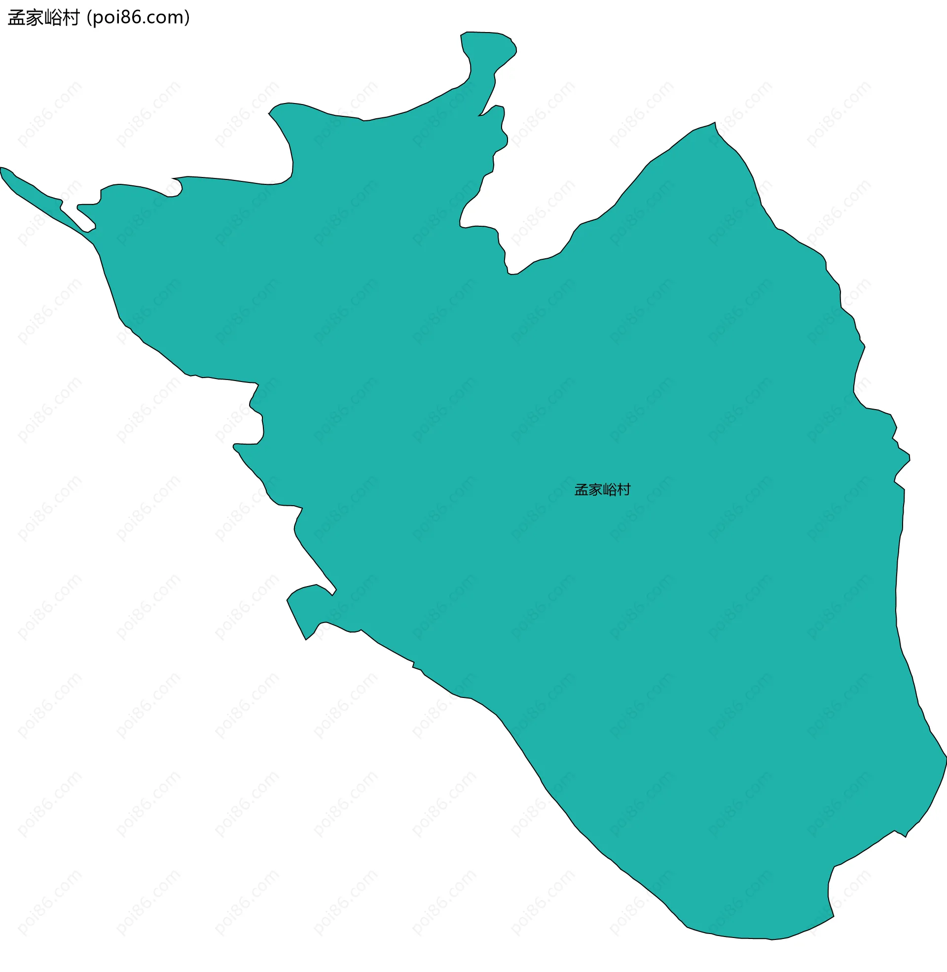 孟家峪村边界地图