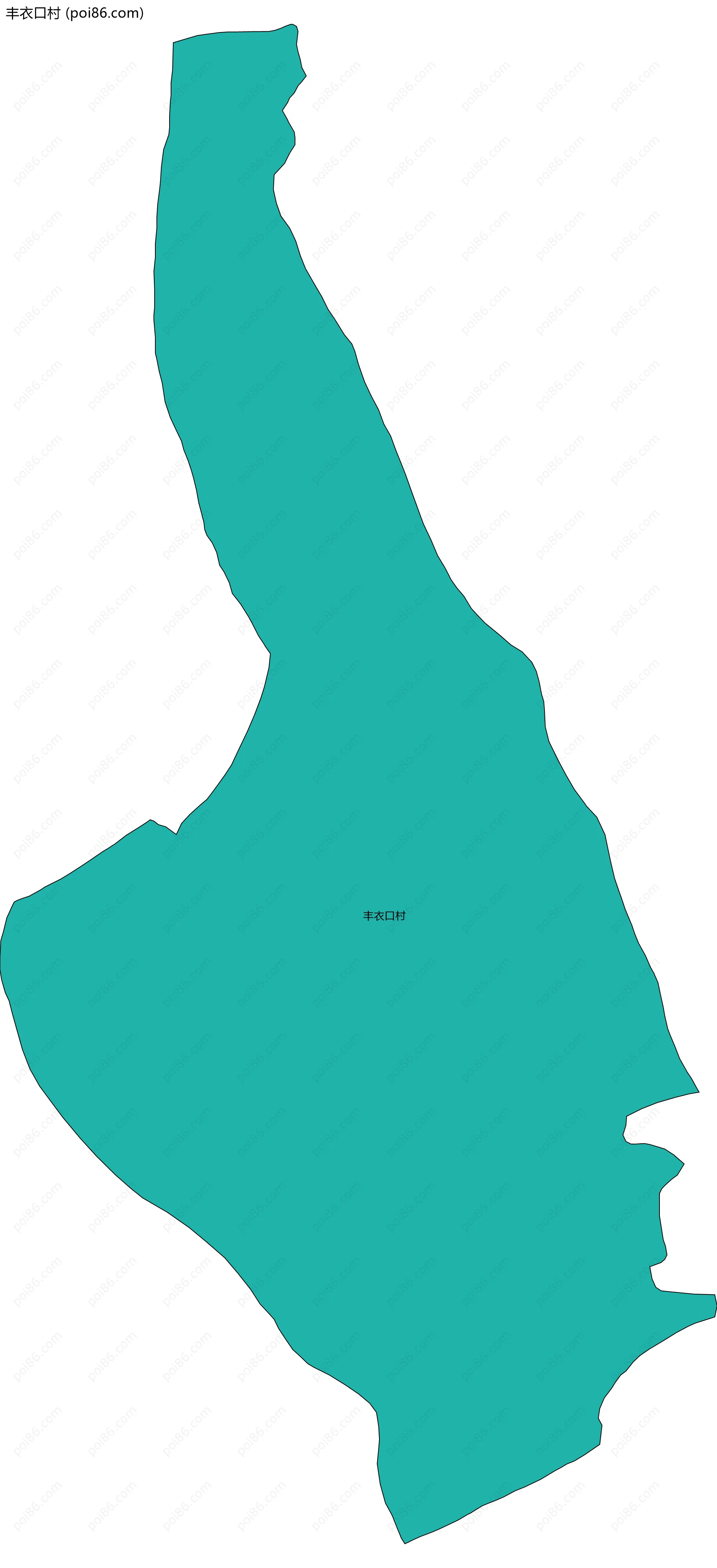 丰衣口村边界地图