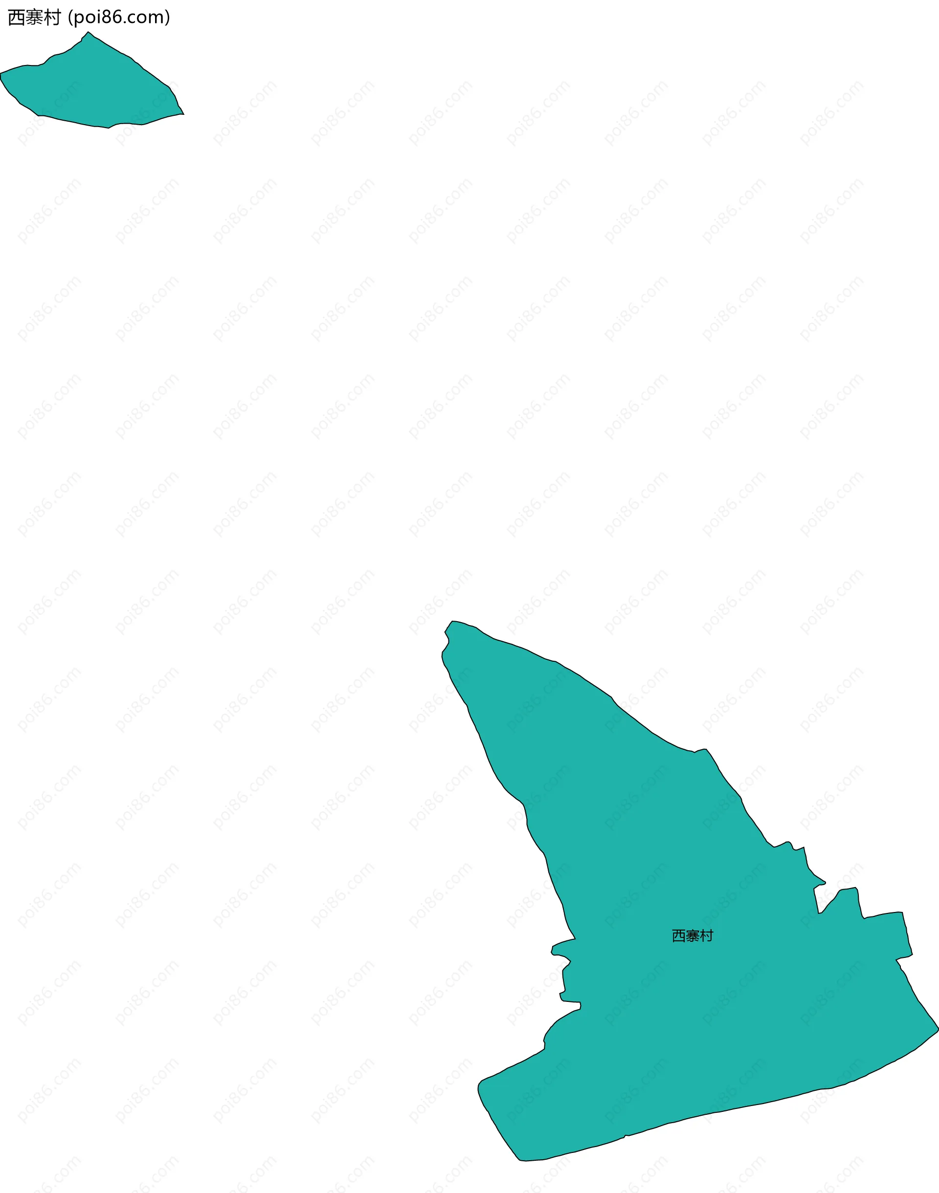 西寨村边界地图