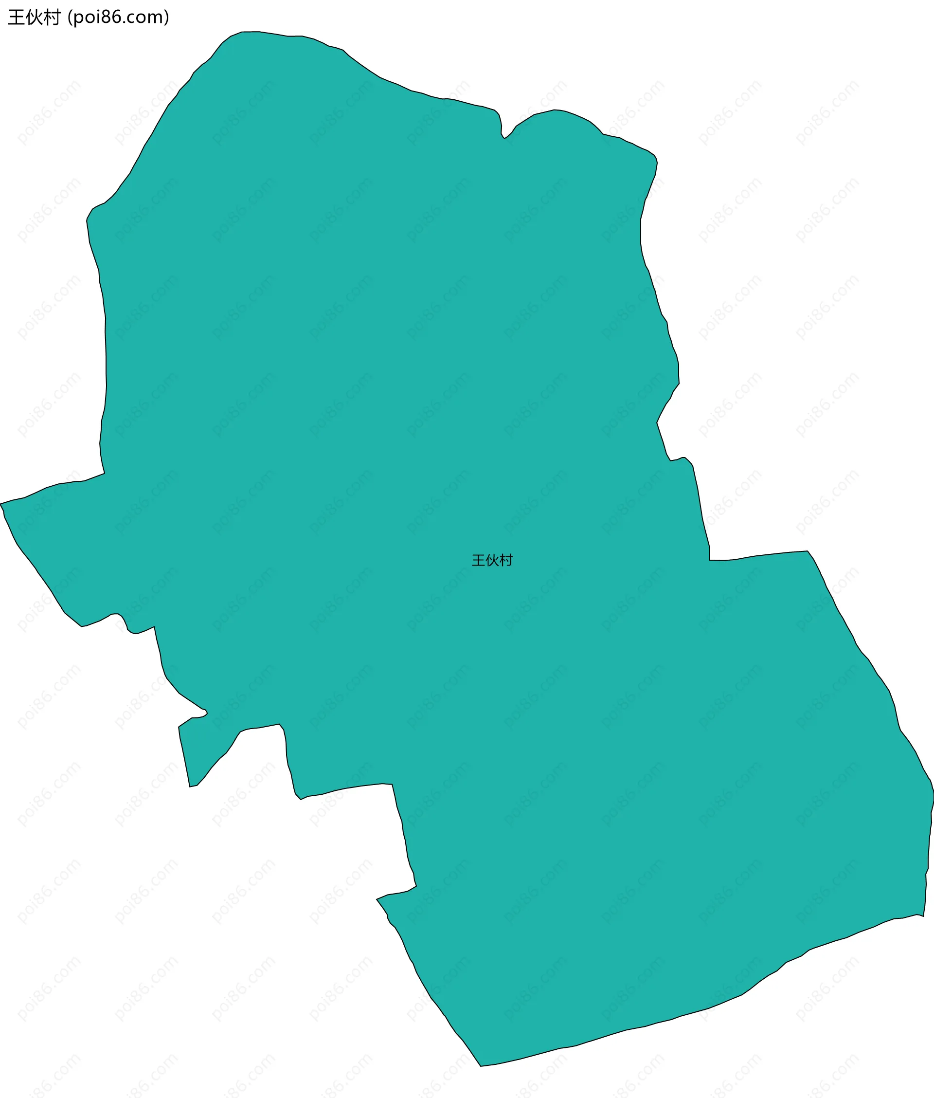 王伙村边界地图