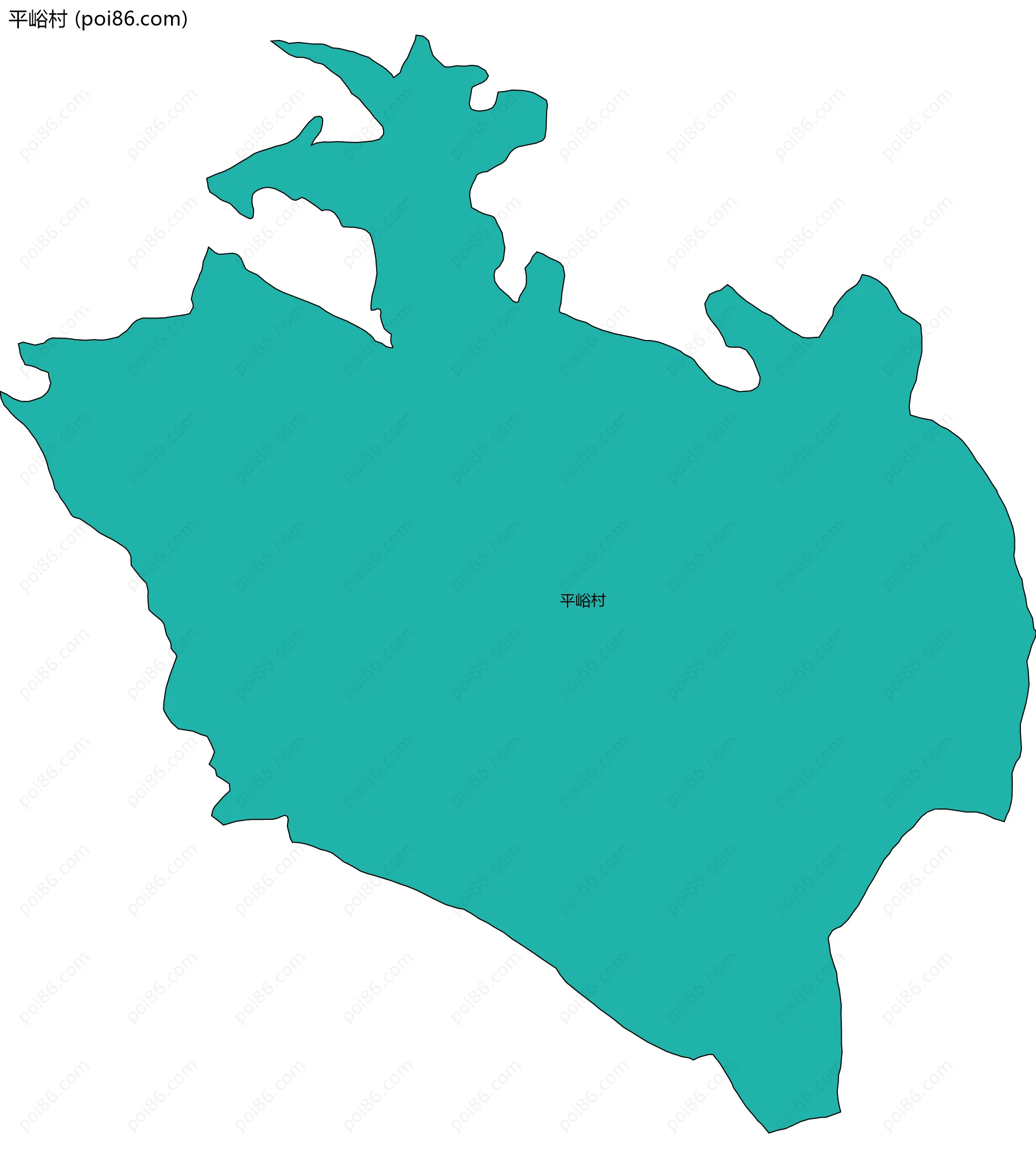 平峪村边界地图