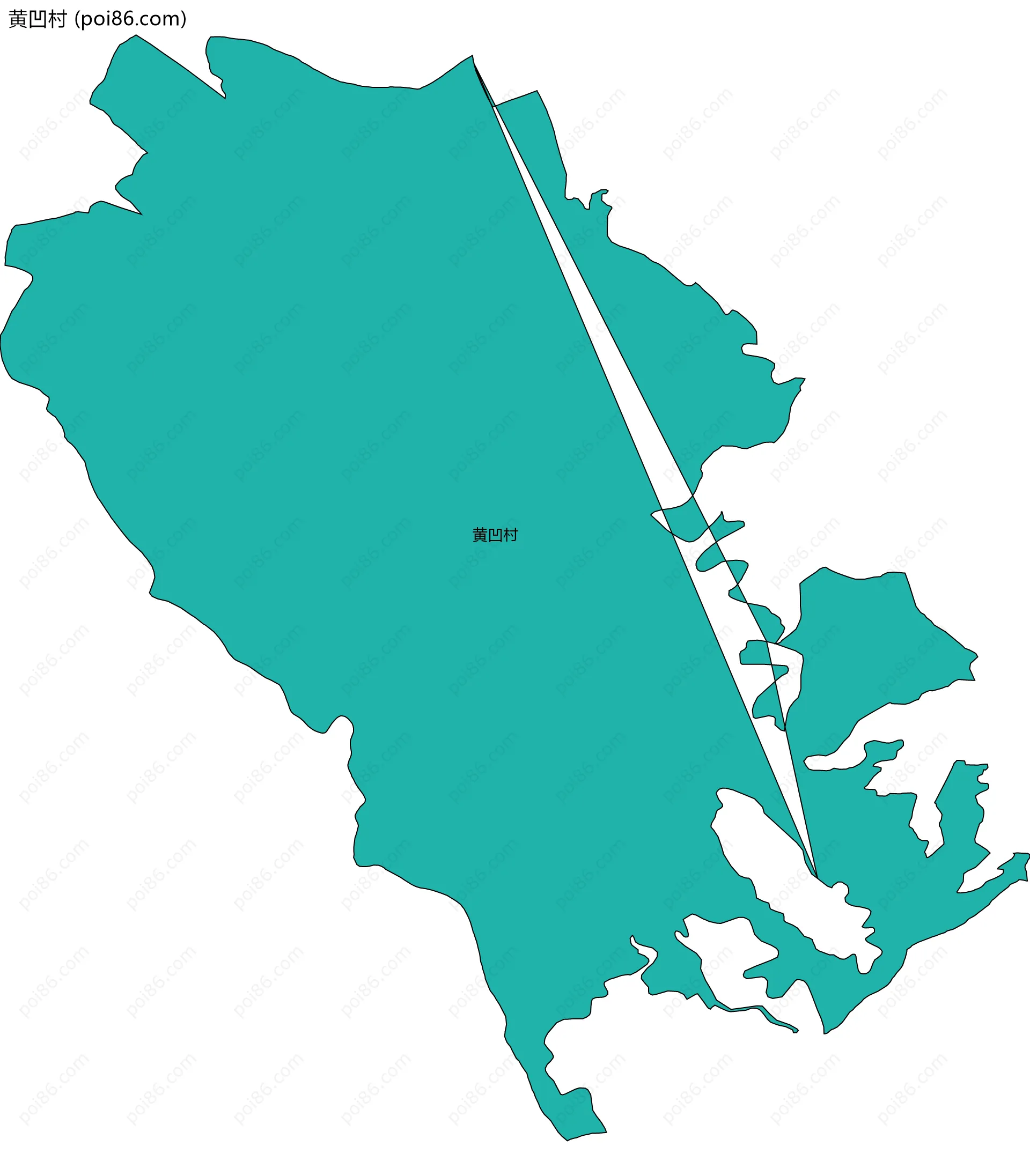 黄凹村边界地图