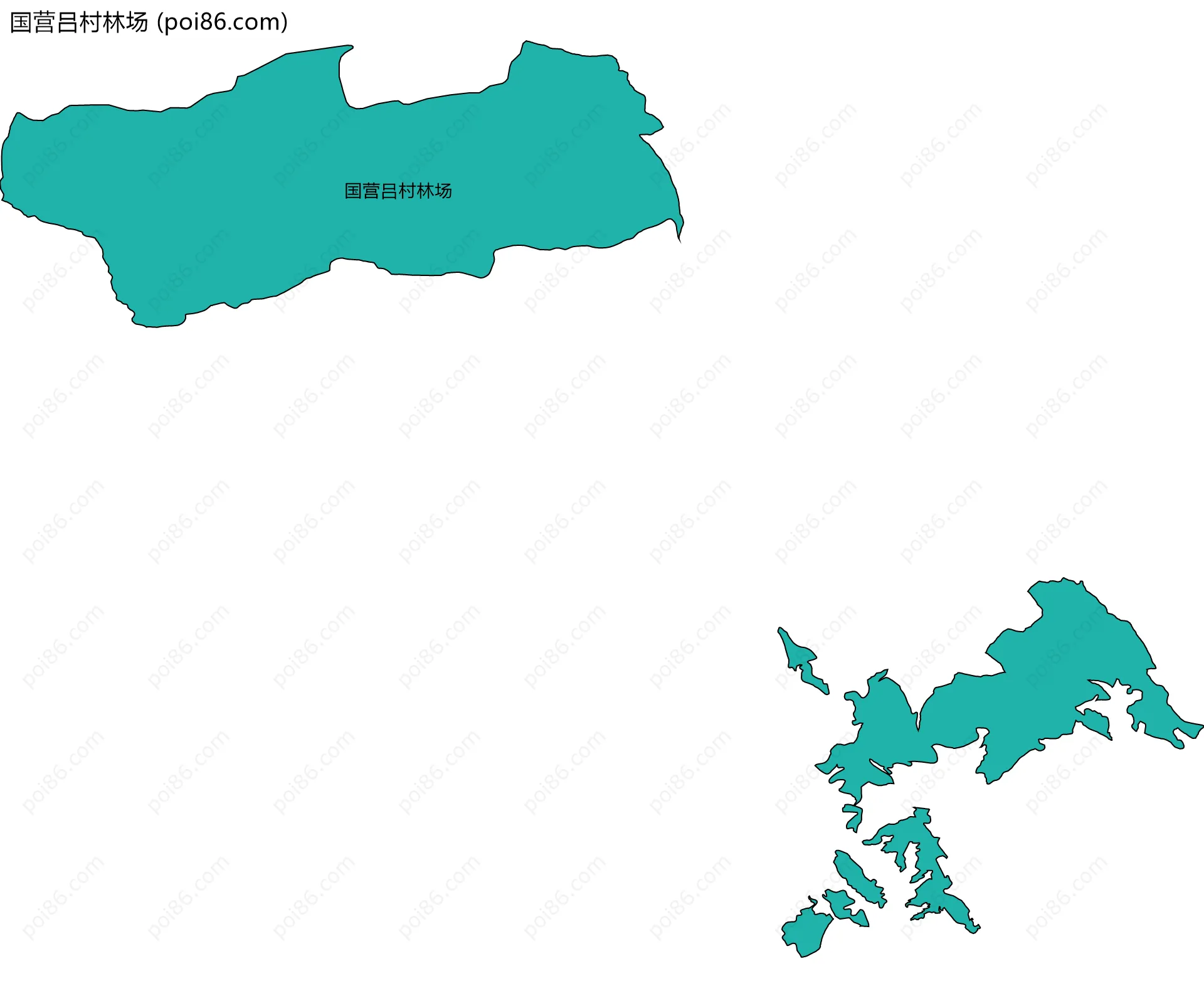 国营吕村林场边界地图