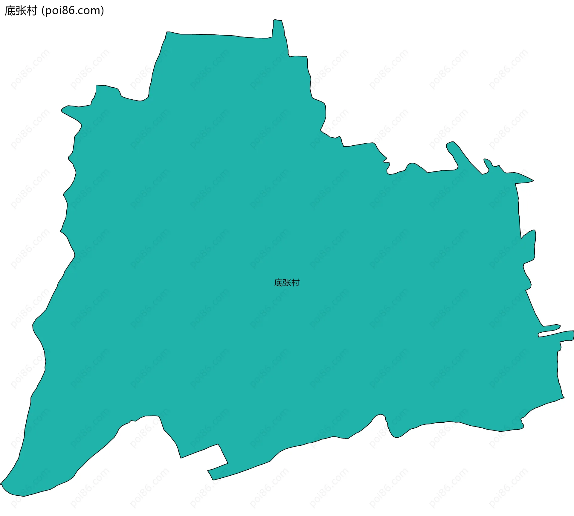 底张村边界地图
