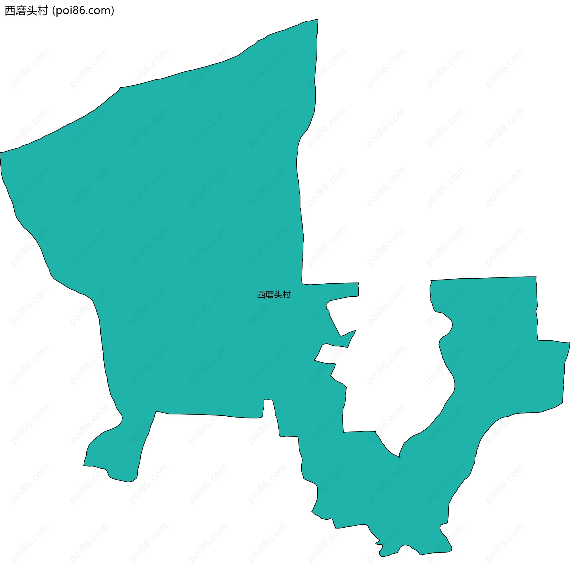 西磨头村边界地图