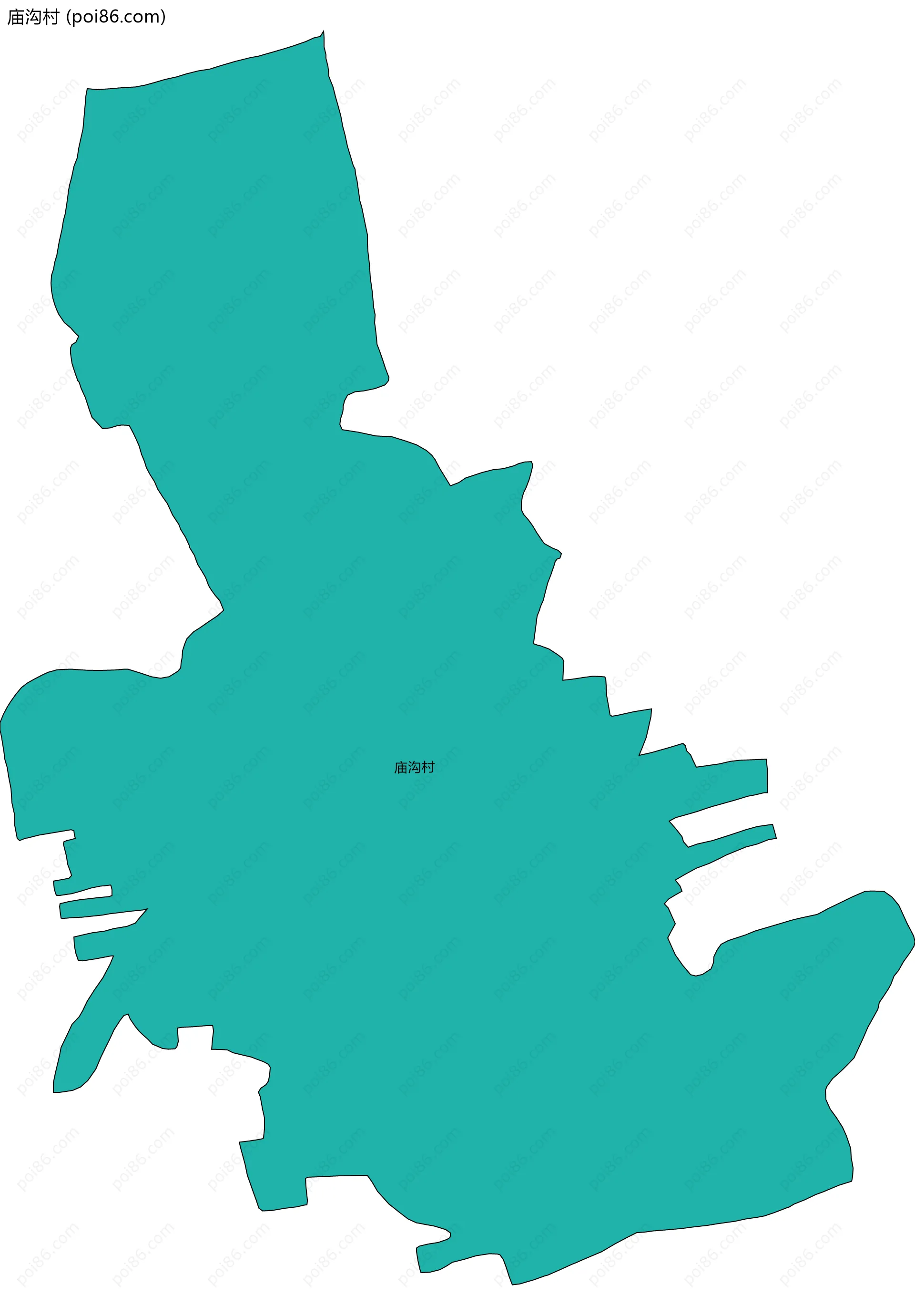 庙沟村边界地图